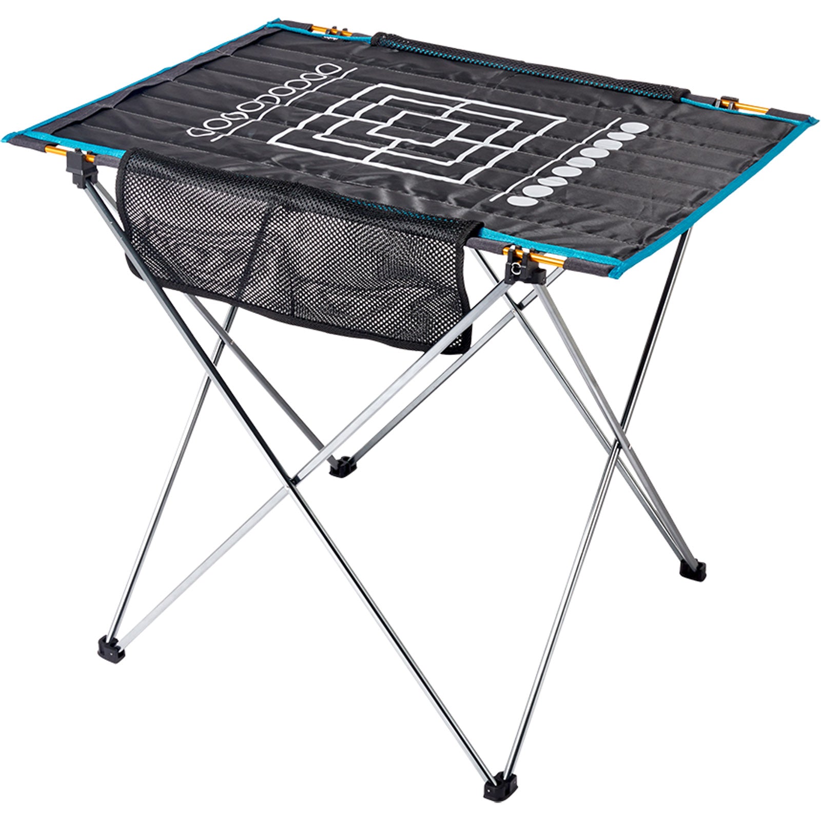 Table de camping UQUIP Liberty L : table de camping pliante, table à roulettes, table rabattable, légère, en aluminium