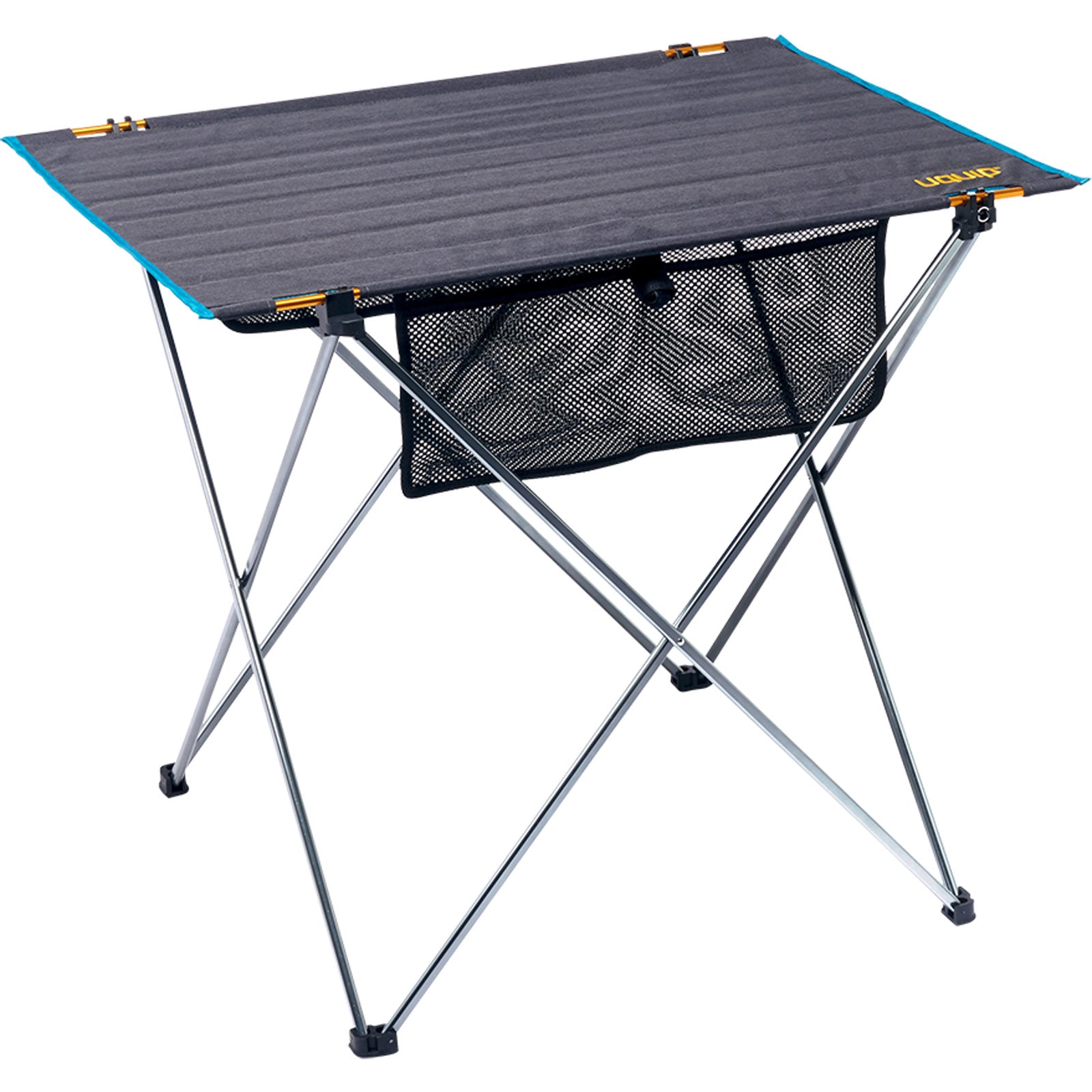 Table de camping UQUIP Liberty L : table de camping pliante, table à roulettes, table rabattable, légère, en aluminium