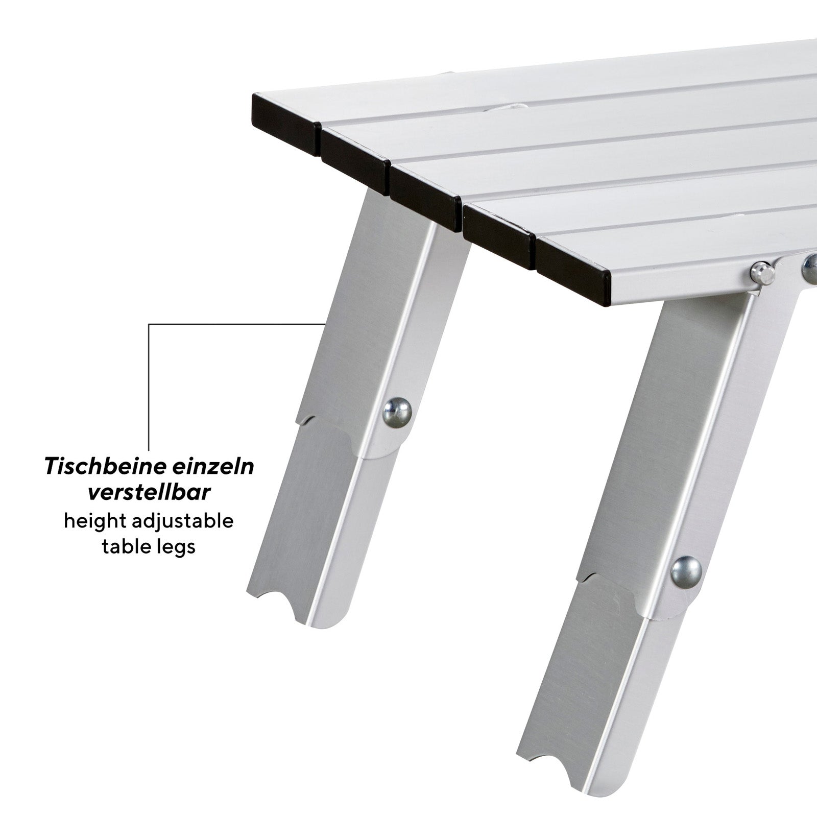 UQUIP kampeertafel – handige mini-kampeertafel voor vissen, opvouwbaar, verstelbaar, lichtgewicht, aluminium