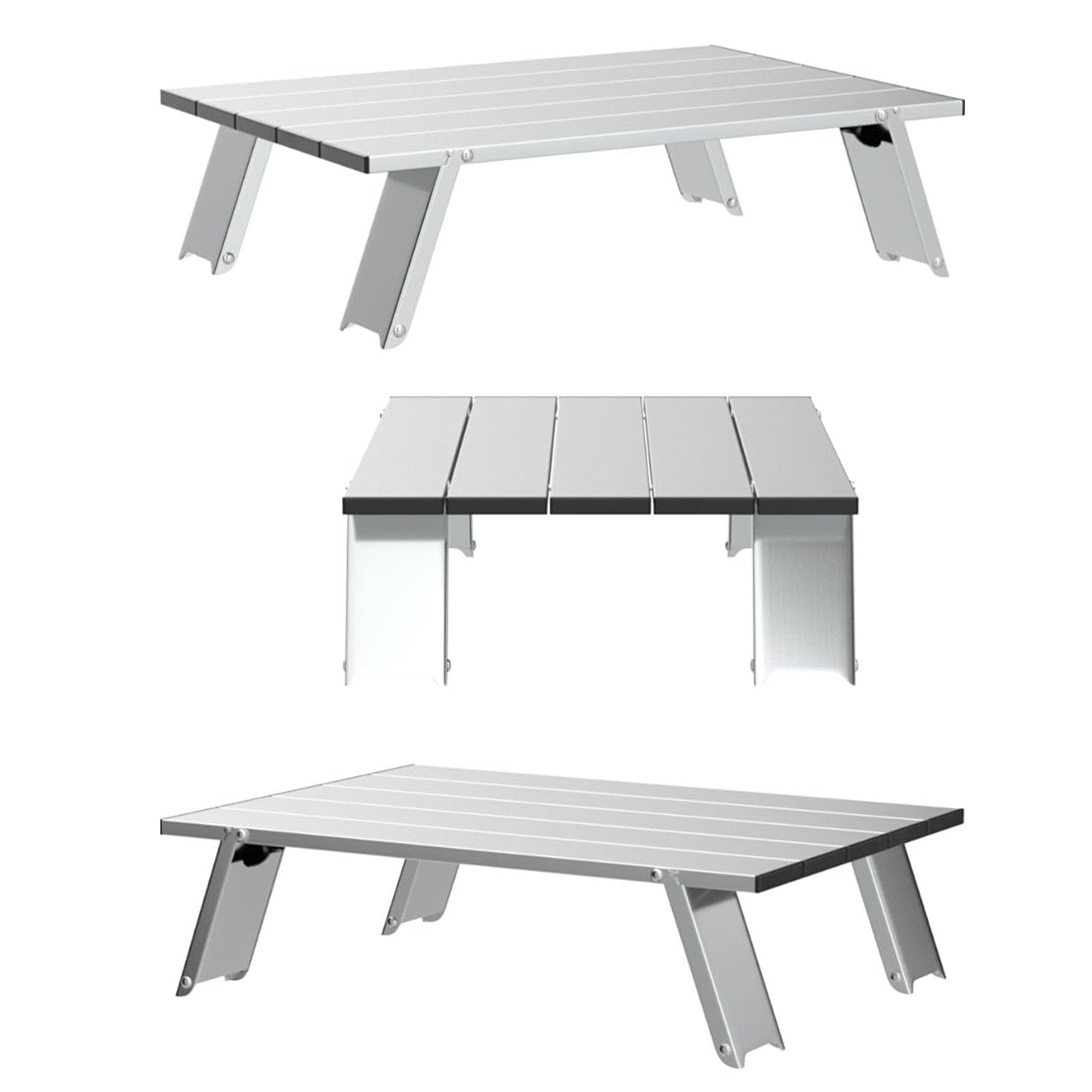 UQUIP kampeertafel – handige mini-kampeertafel voor vissen, opvouwbaar, verstelbaar, lichtgewicht, aluminium