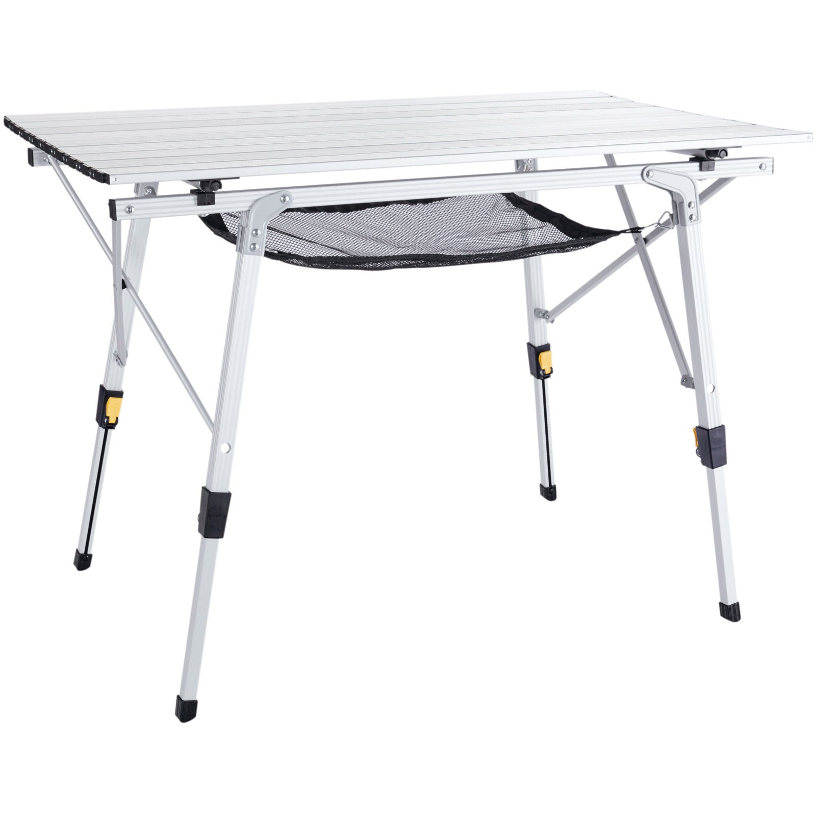 campingtisch alu rollplatte UQUIP Campingtisch Variety M Camping Rolltisch Stufenlos Höhenverstell