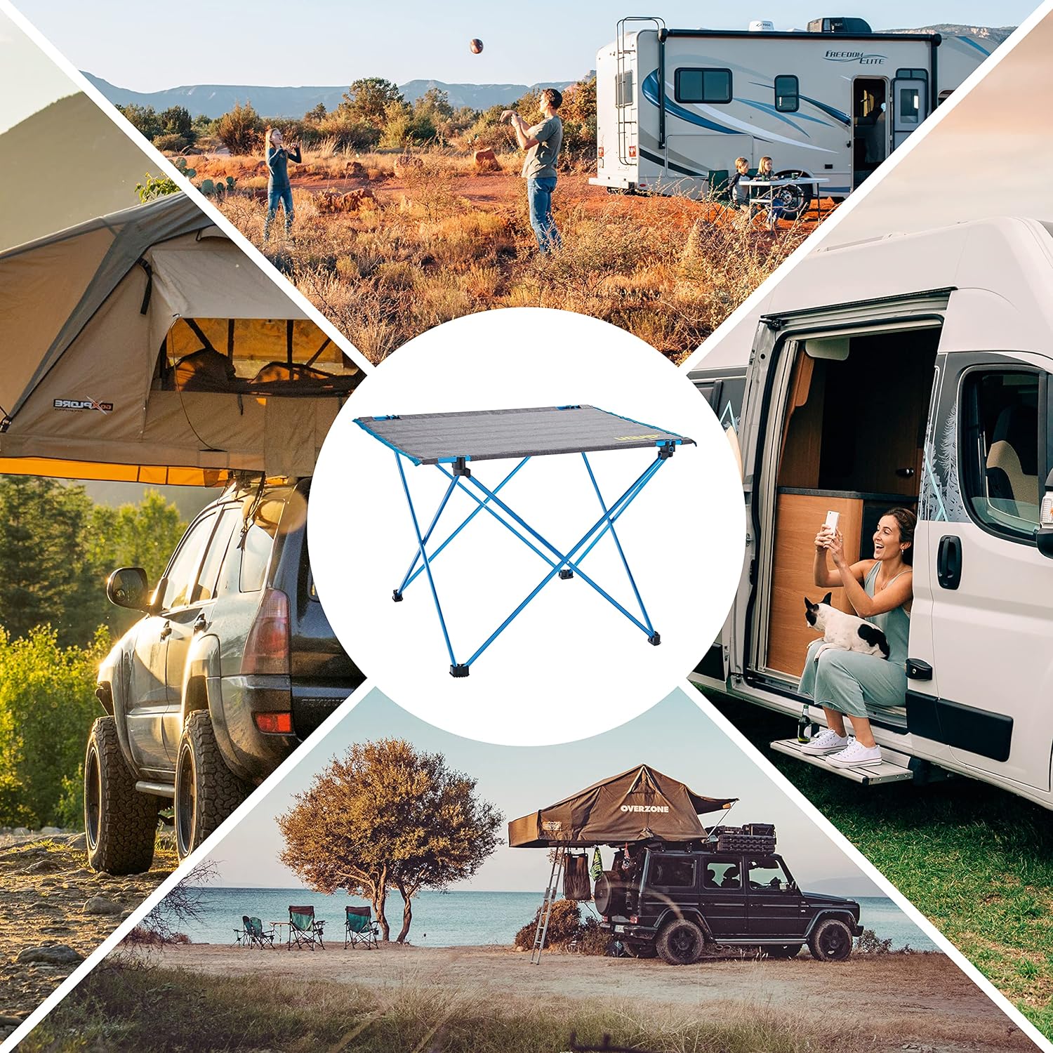 UQUIP Campingtisch Liberty Camping Falttisch Rolltisch LW Klapptisch Leicht Alu