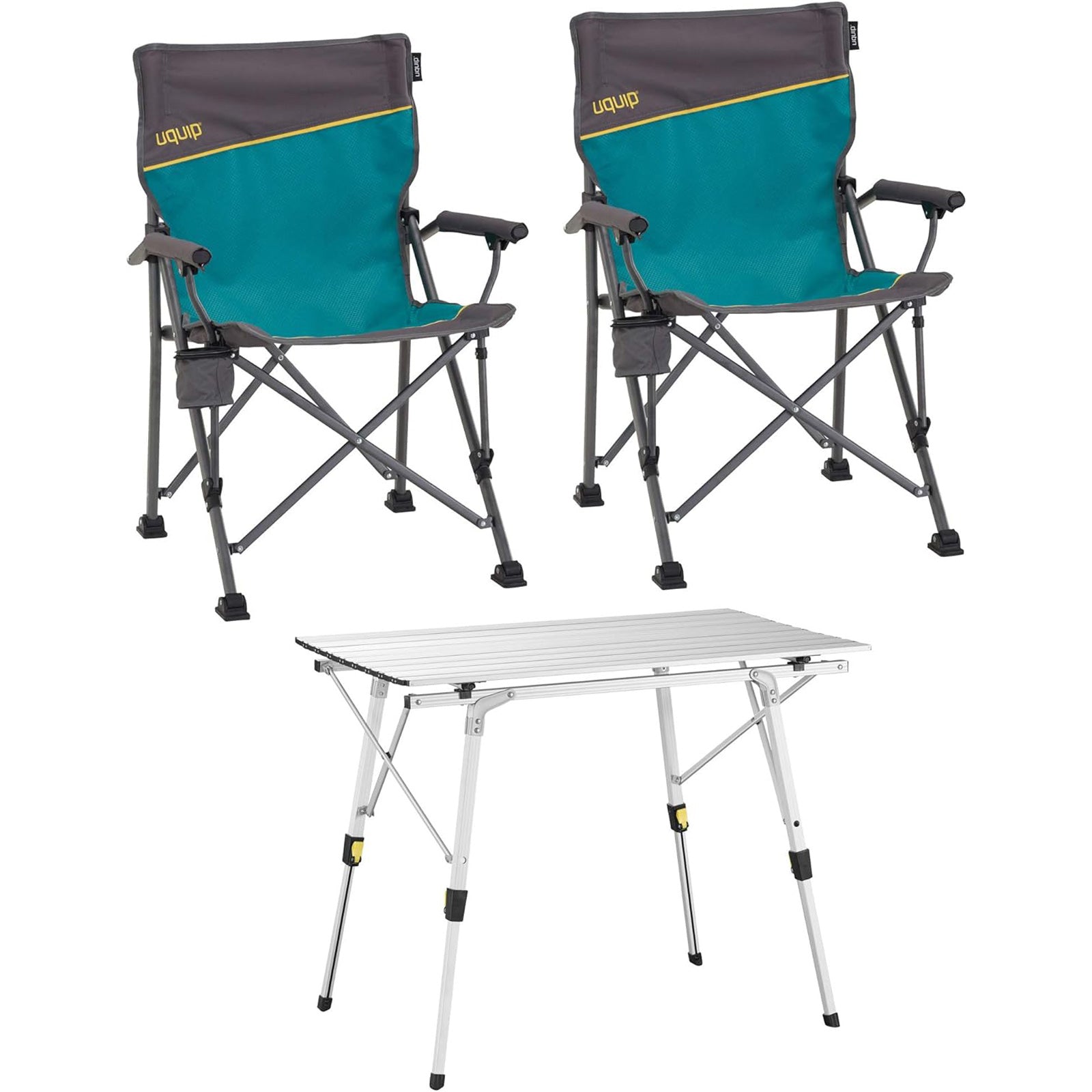 Ensemble de meubles de camping UQUIP Ensemble de camping sanglant 1x table de camping 2x chaise de camping
