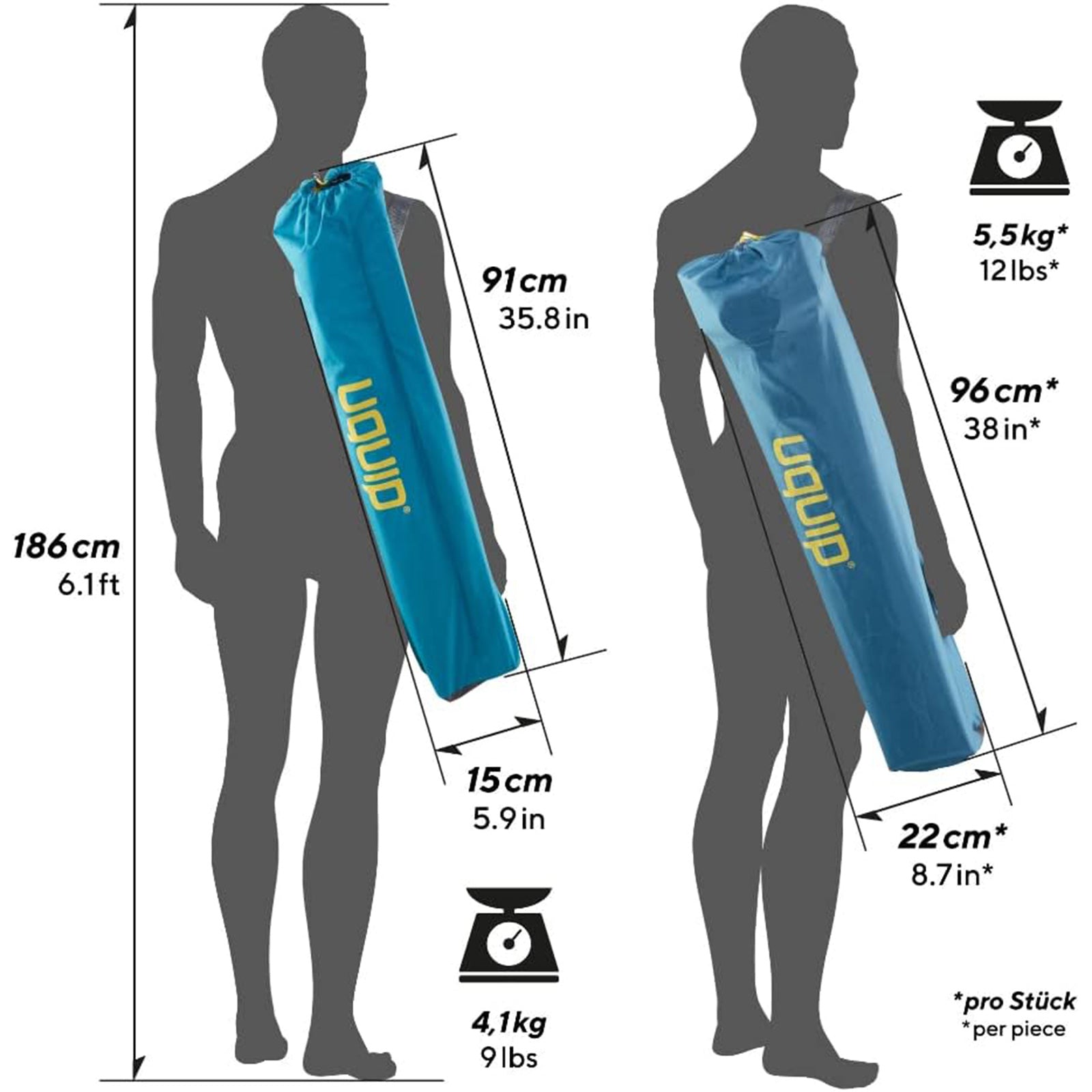 UQUIP Campingmöbel Set Bloody Camping Garnitur 1x Campingtisch 2x Campingstuhl