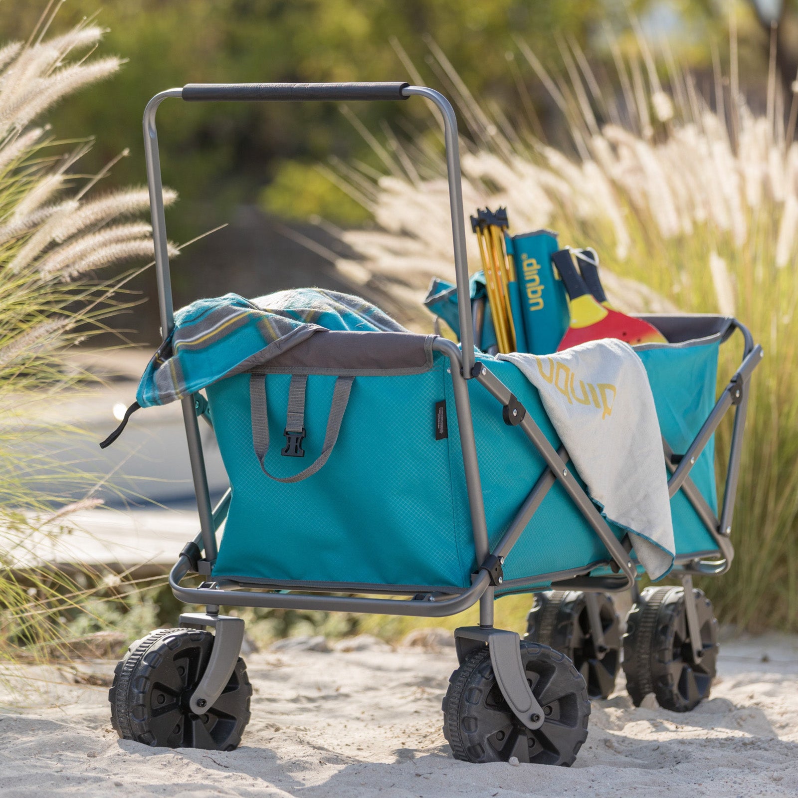 UQUIP Strand Bollerwagen Buddy Handwagen Transport Karre Garten Wagen Faltbar