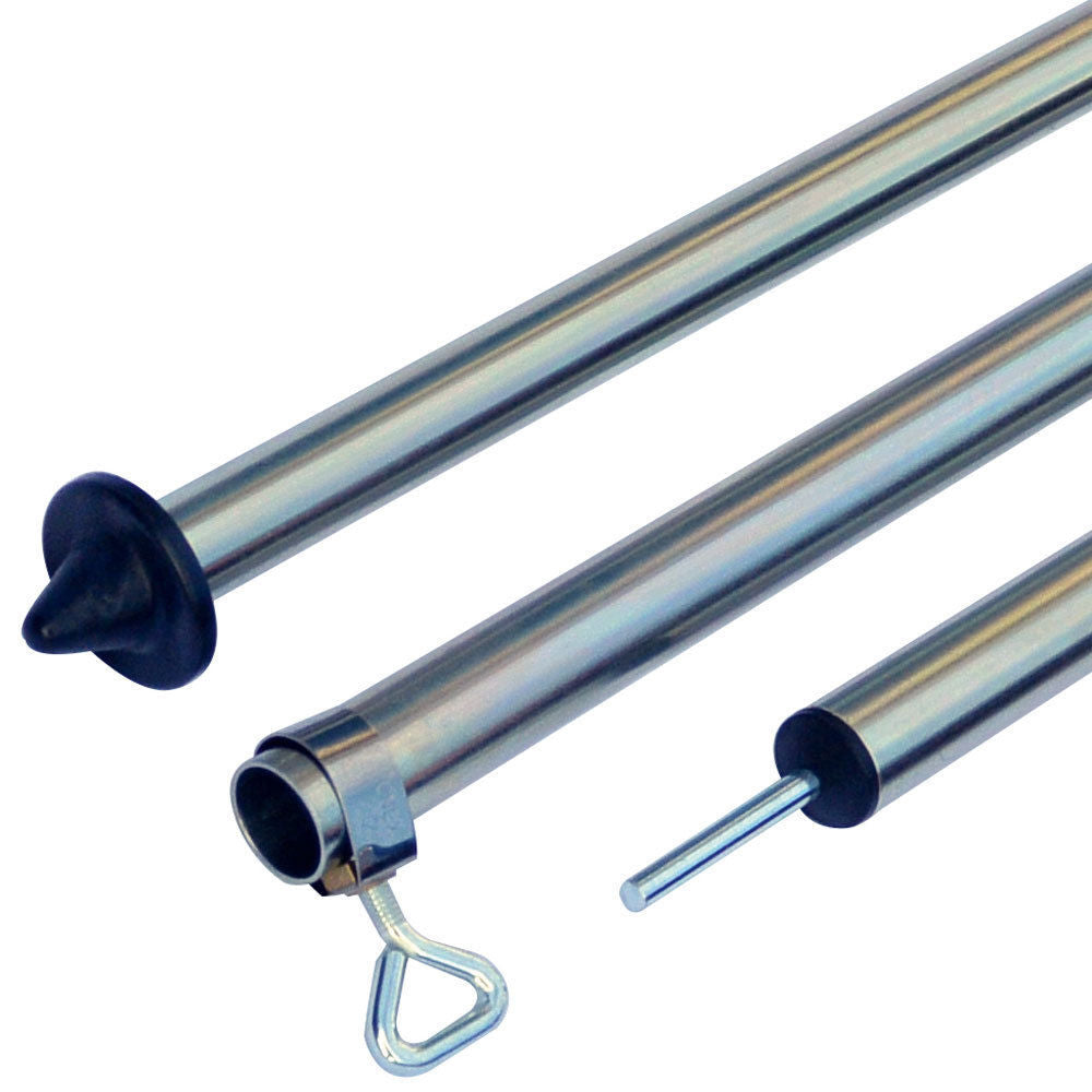 OUTDOOR Telescopic Front Tent Pole Sunshade Tarp Pole Steel Assembly Poles