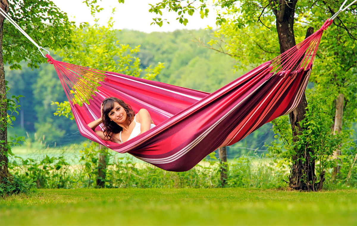 AMAZONAS Salsa XL reishangmat, weerbestendig, voor één persoon, tuin en kamperen, 150 kg