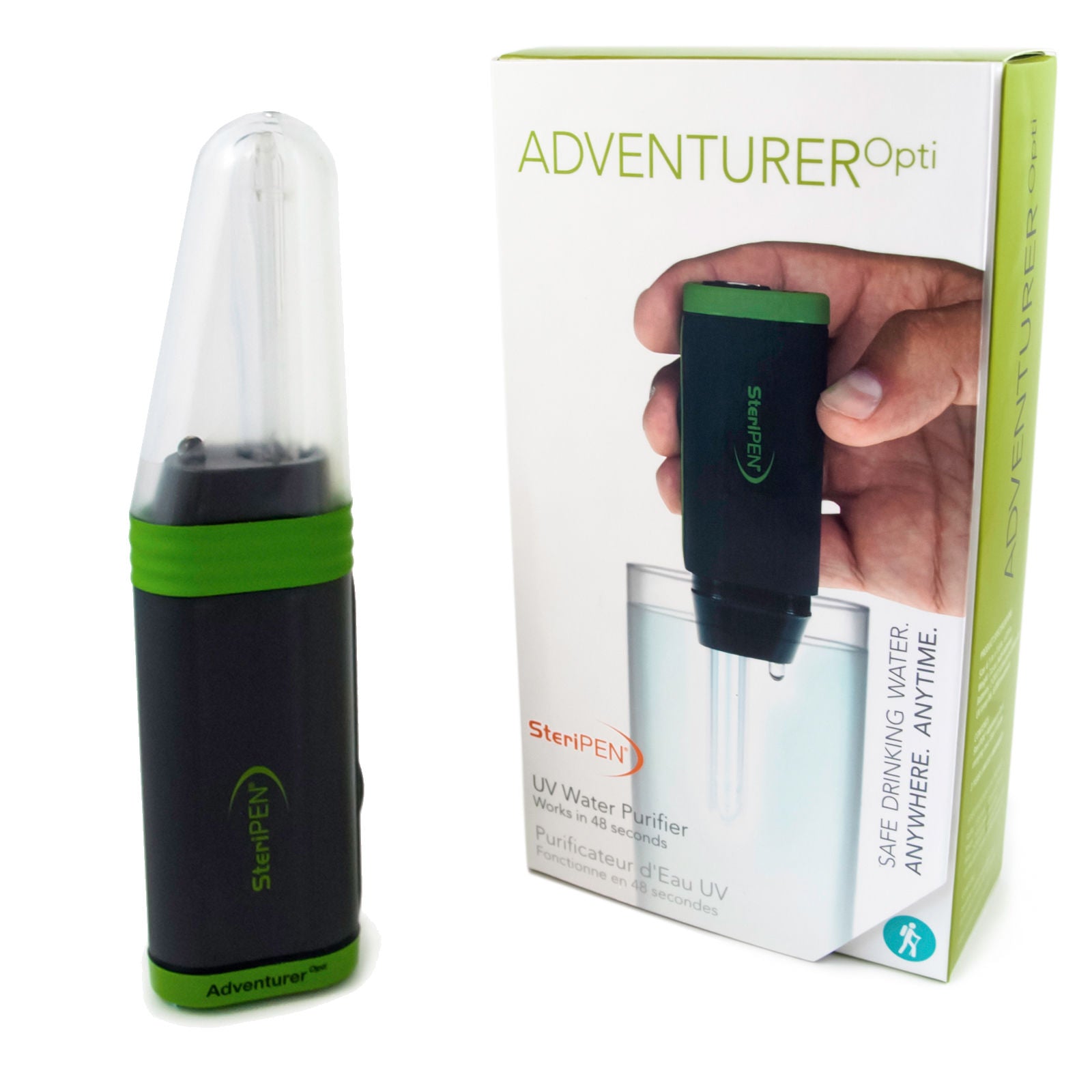 SteriPEN Adventurer Opti UV-waterfilter, draagbare waterzuiveraar, USB-oplaadbaar