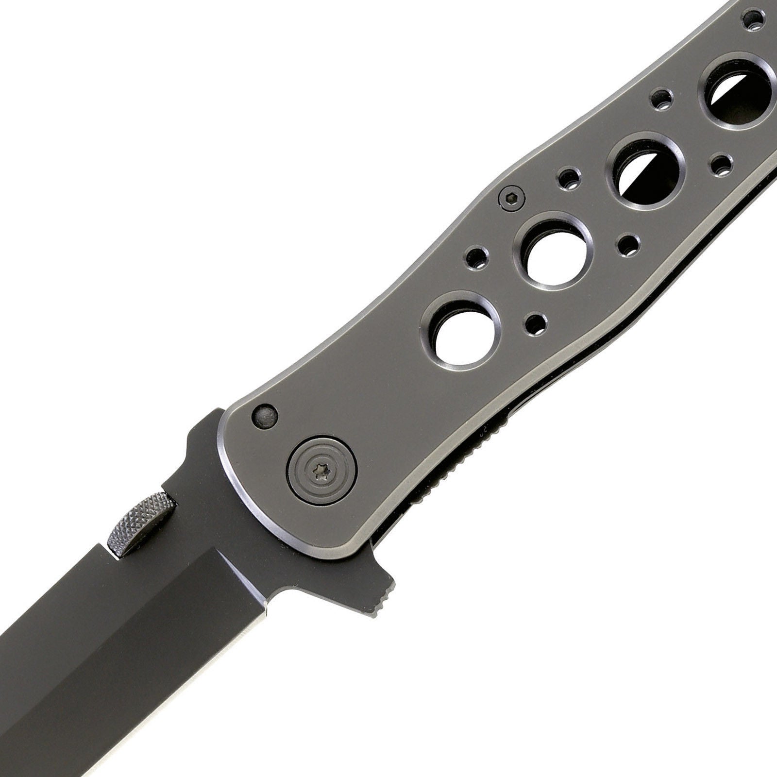 HERBERTZ knife folding knife one-hand knife pocket knife -Titanium -Fishing AISI 420