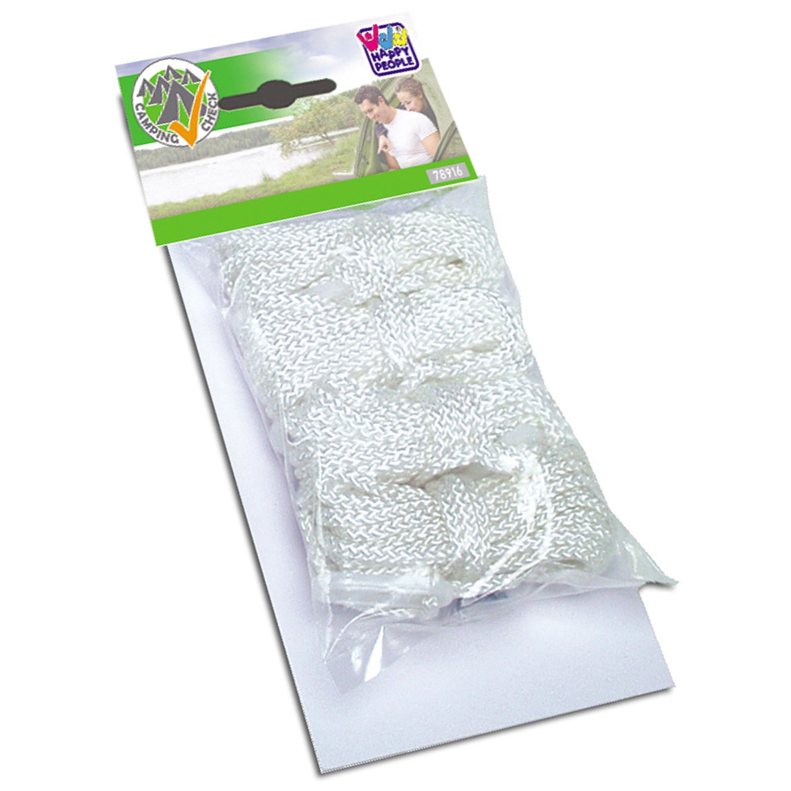 Corde de haubanage 4 x 4 m avec tendeur à trois trous - corde de tente, corde de camping Ø 4 mm