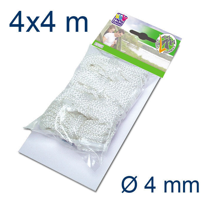 4 x 4 m Abspannleine mit Dreiloch-Spanner - Zelt Leine Camping Schnur Seil Ø 4mm
