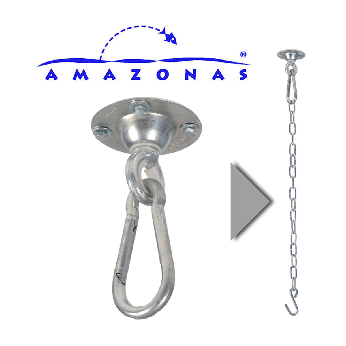 AMAZONAS Power Hook plafondhaken - Ophanging voor hangstoelen, bevestiging voor hangstoelen