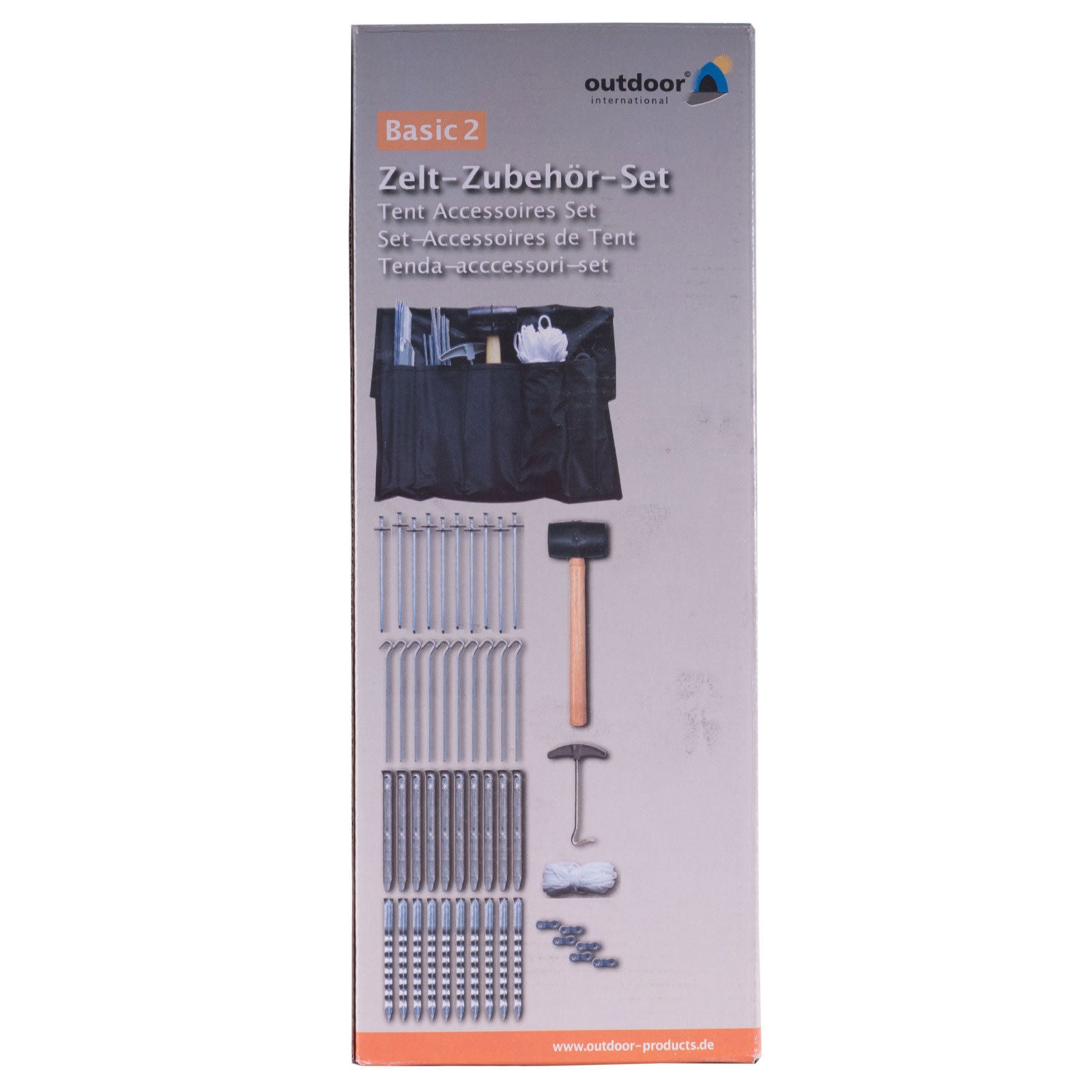 OUTDOOR tentaccessoires opbouwset 50-delig, reserveharingen, campingluifel, zonnescherm