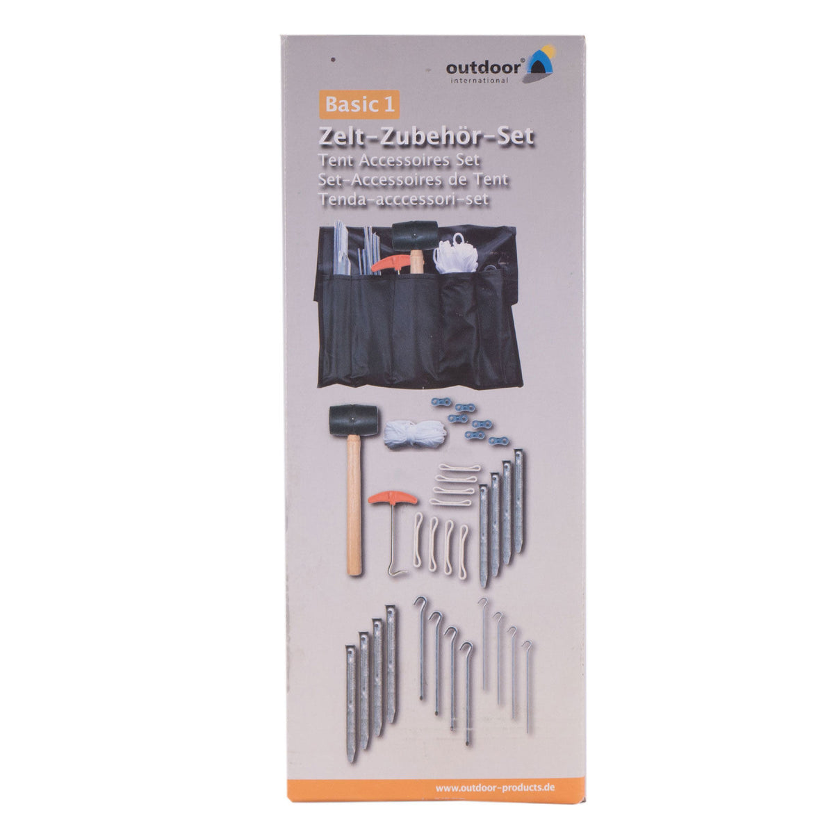 OUTDOOR tentaccessoires opbouwset 34-delig, reserveharingen, campingluifel, zonnescherm