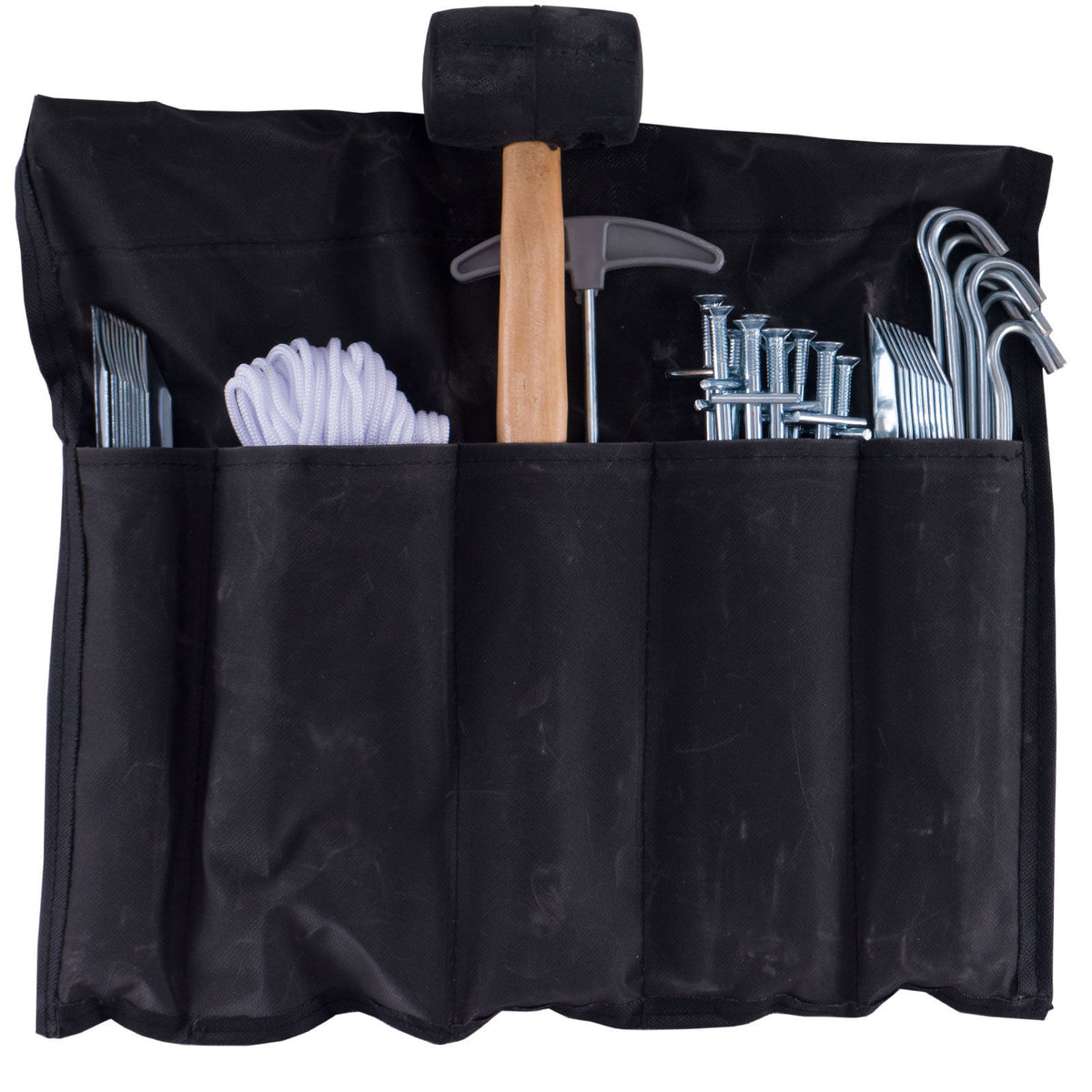 OUTDOOR tentaccessoires opbouwset 50-delig, reserveharingen, campingluifel, zonnescherm