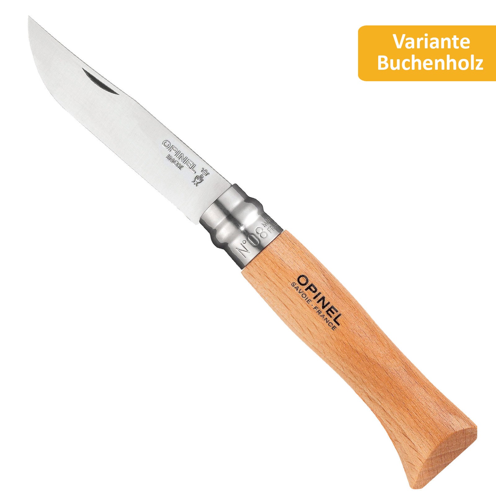 OPINEL Klappmesser No 8 Taschenmesser Messer Eiche Olive Walnuss Bubinga Stahl