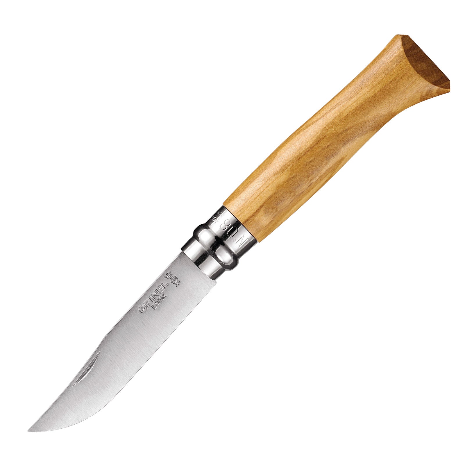 OPINEL Gift Set Knife No. 8 + Case - Folding Knife Pocket Knife Olive Wood