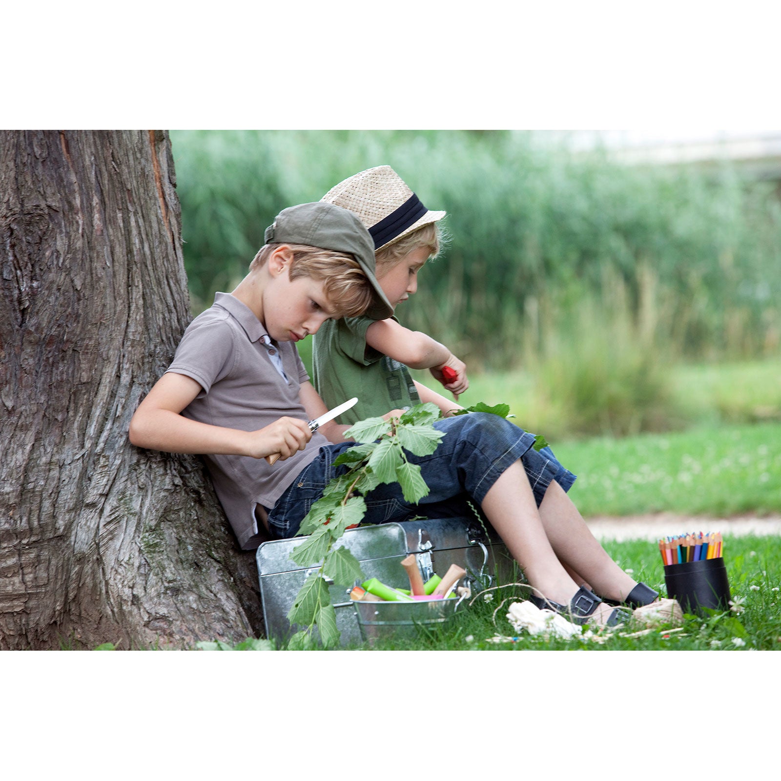 OPINEL children's knife carving knife children's pocket knife camping knife round wood