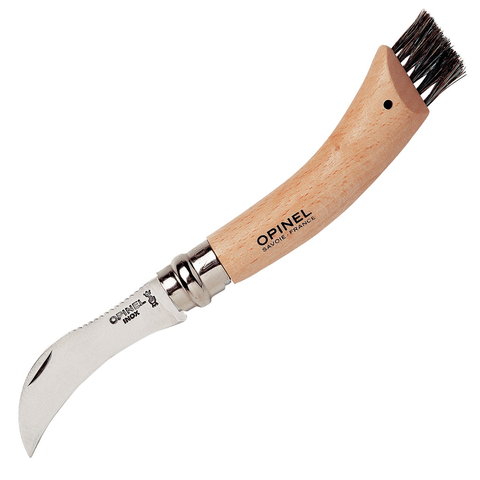 Couteau à champignons OPINEL couteau de poche en hêtre brosse à champignons couteau pliant à champignons
