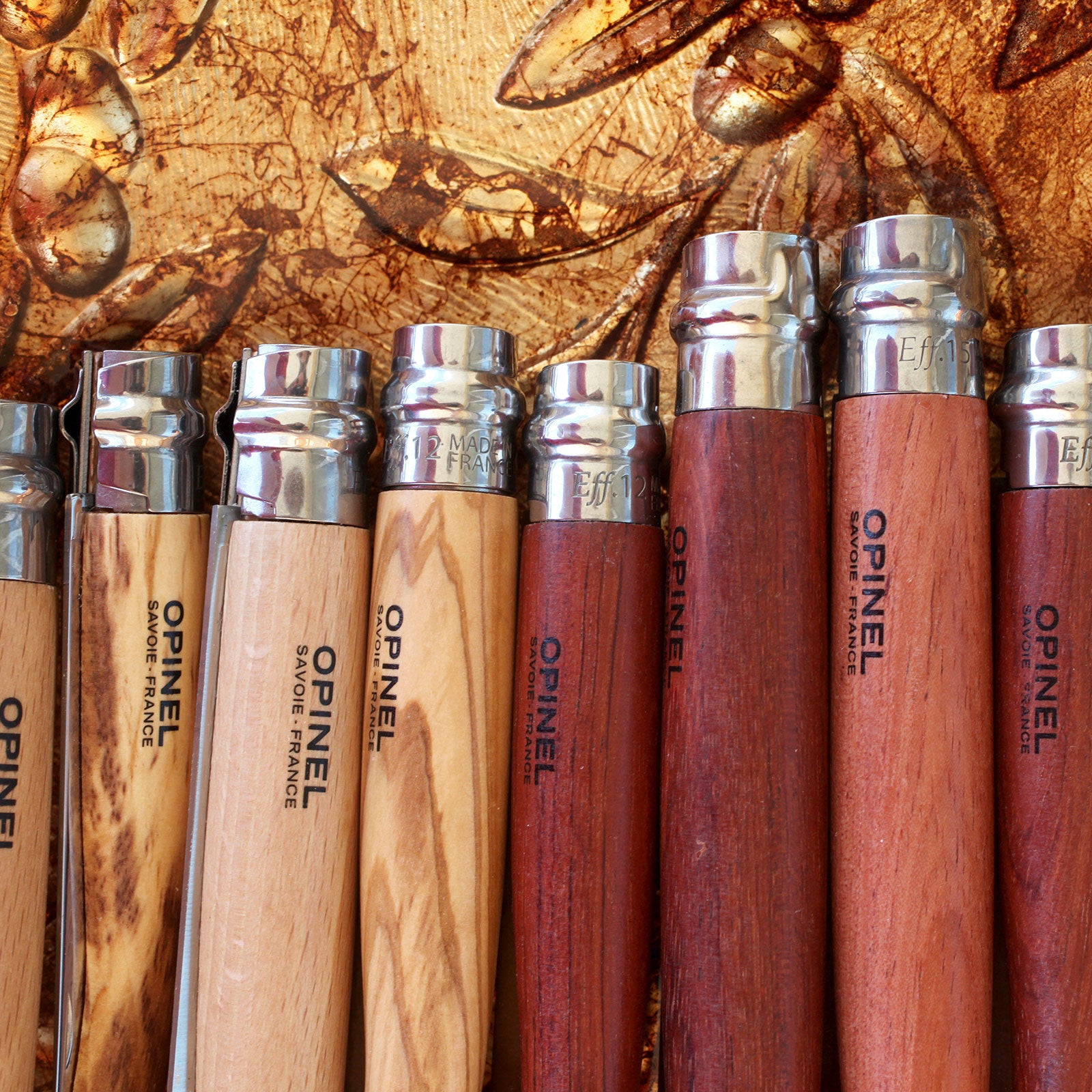 OPINEL Klappmesser Slim Line - No 08/10/12/15 Taschenmesser Messer Olive Bubinga