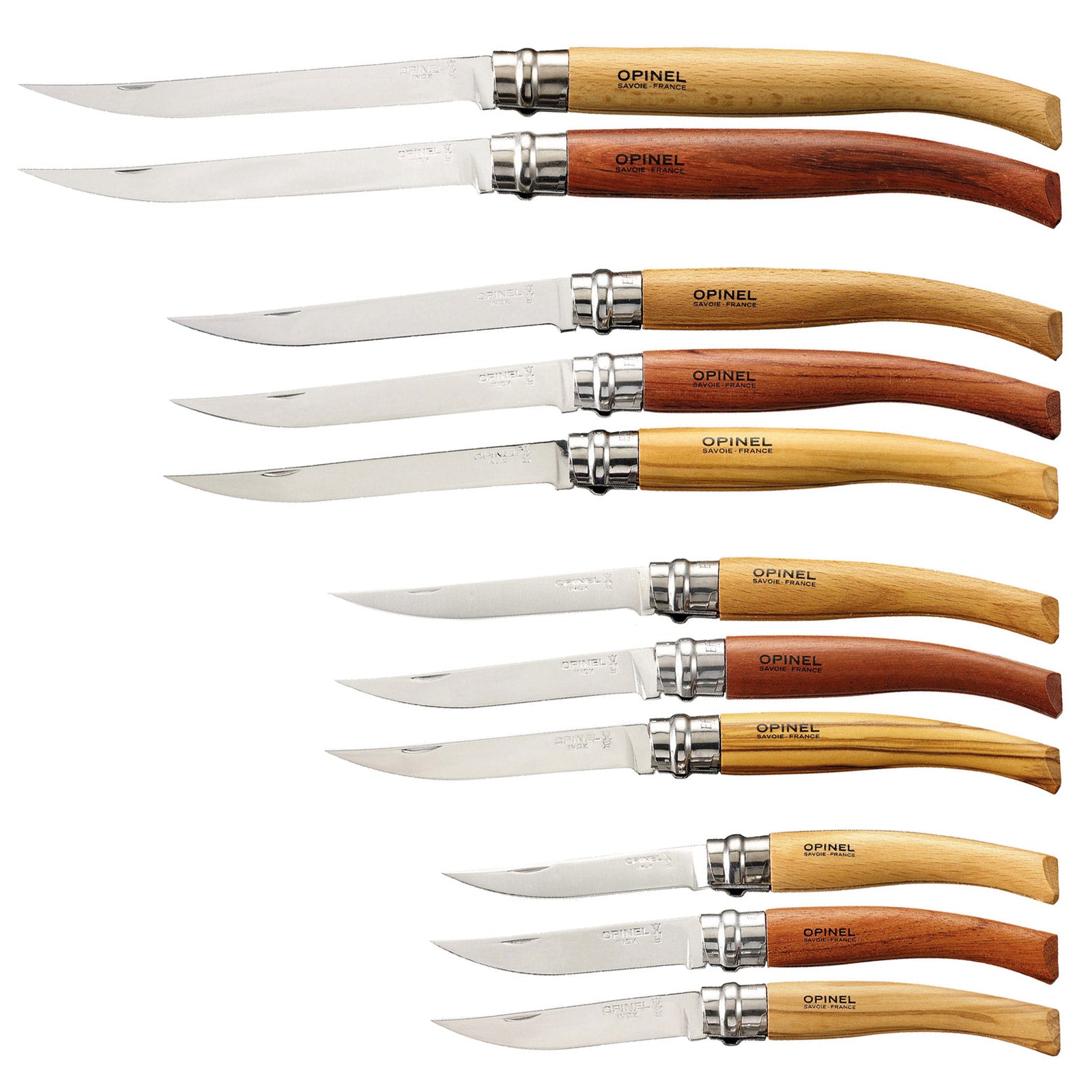 OPINEL Klappmesser Slim Line - No 08/10/12/15 Taschenmesser Messer Olive Bubinga