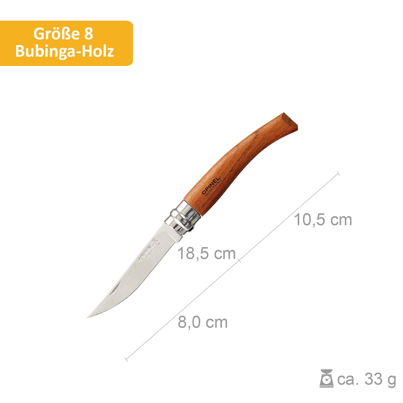 Couteau pliant OPINEL Slim Line - N° 08/10/12/15 Couteau de poche Olivier Bubinga