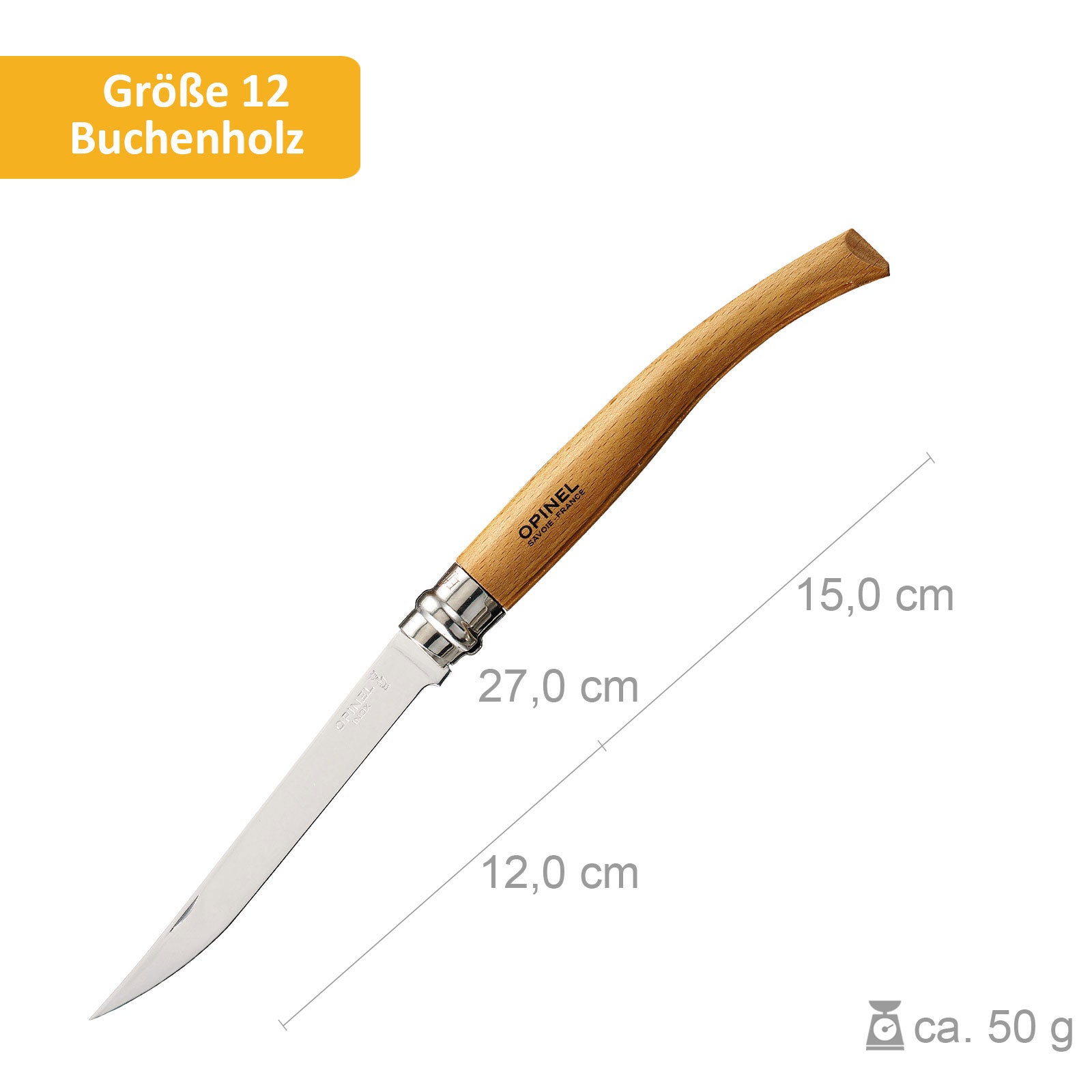 Couteau pliant OPINEL Slim Line - N° 08/10/12/15 Couteau de poche Olivier Bubinga