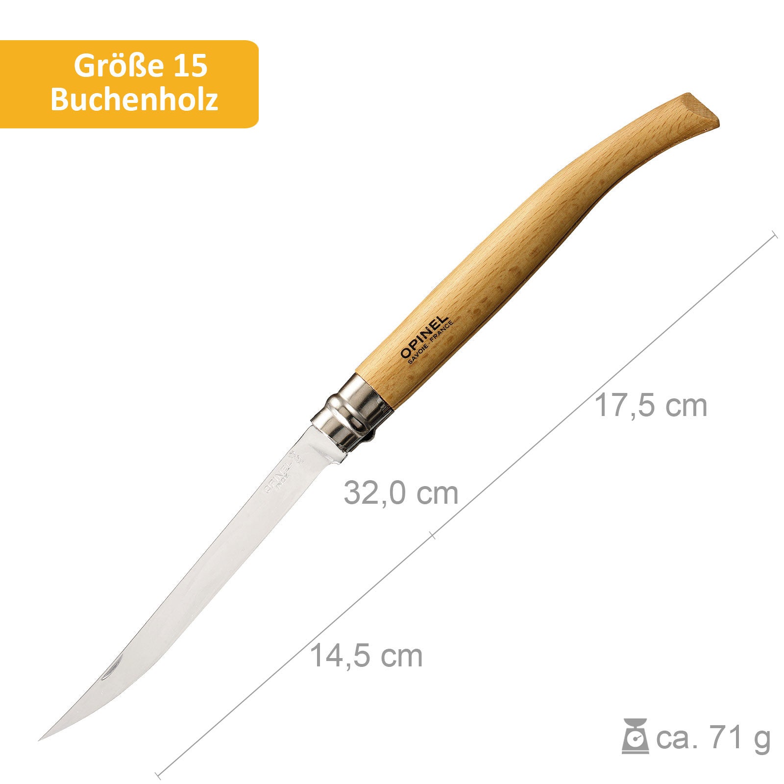 OPINEL Folding Knife Slim Line - No. 08/10/12/15 Pocket Knife Olive Bubinga