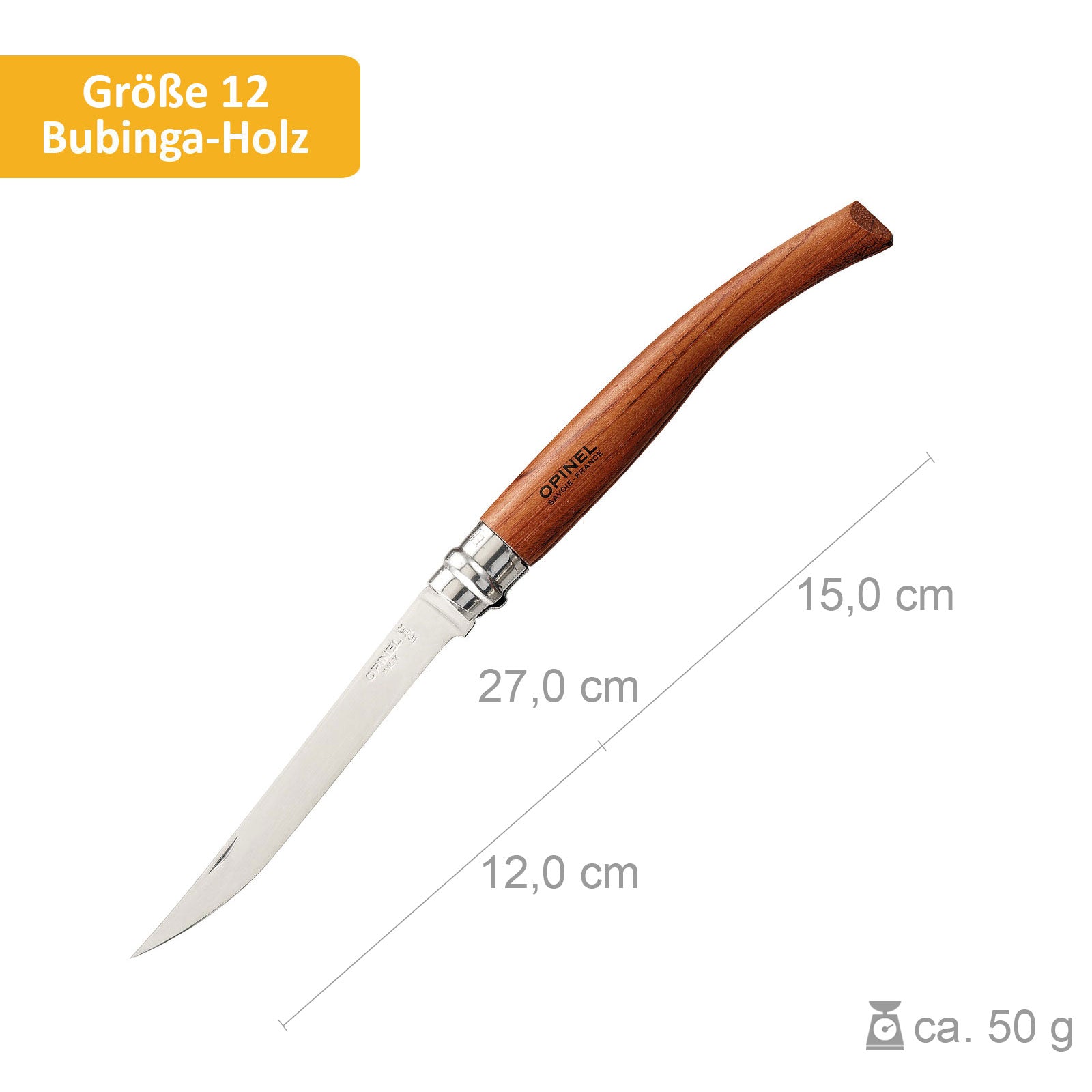 Couteau pliant OPINEL Slim Line - N° 08/10/12/15 Couteau de poche Olivier Bubinga