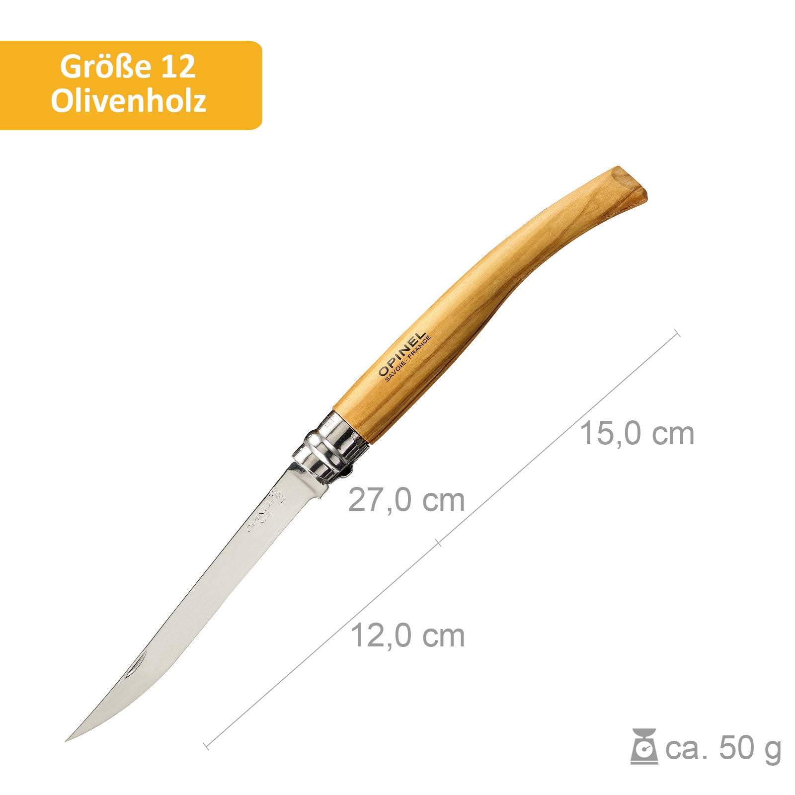 Couteau pliant OPINEL Slim Line - N° 08/10/12/15 Couteau de poche Olivier Bubinga