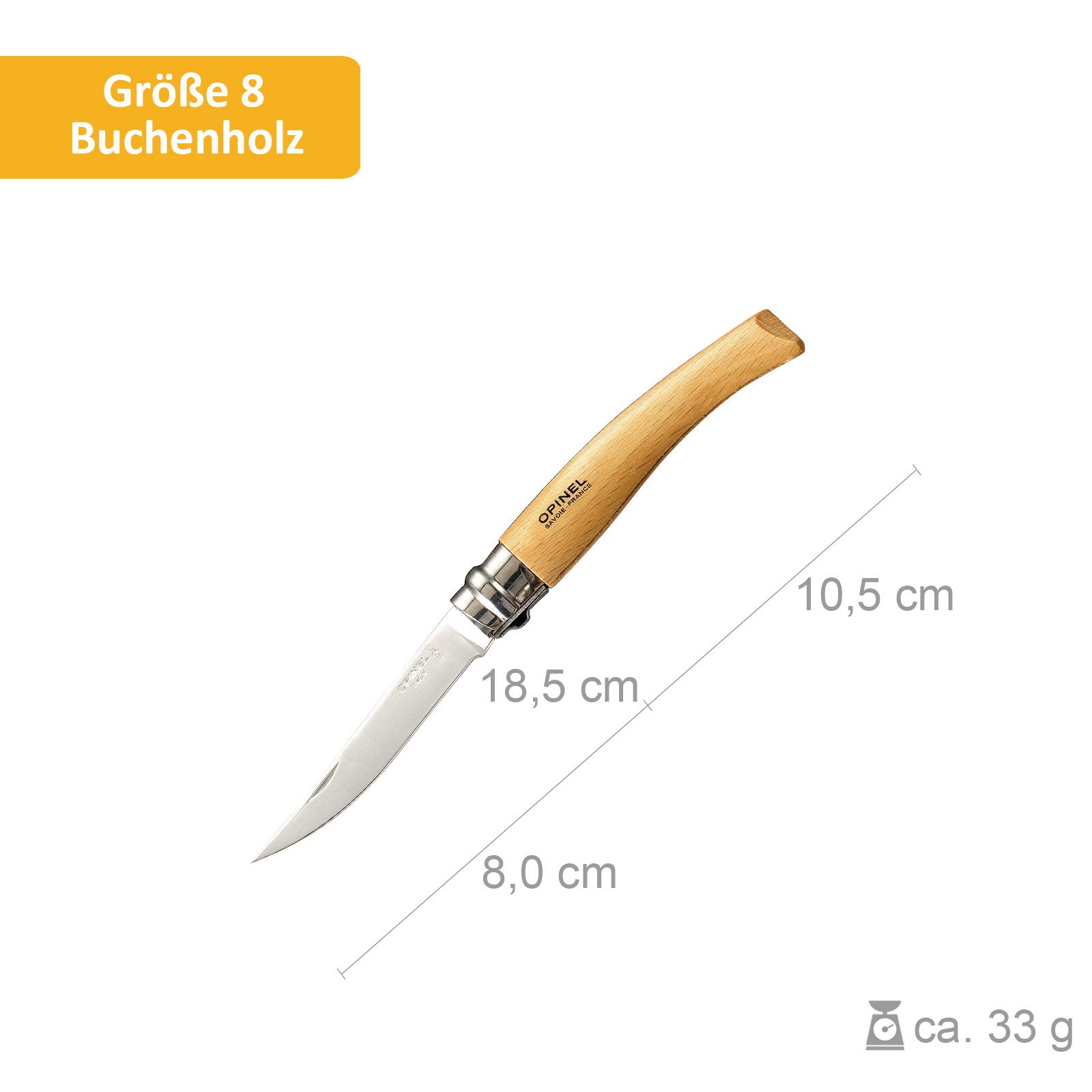 Couteau pliant OPINEL Slim Line - N° 08/10/12/15 Couteau de poche Olivier Bubinga