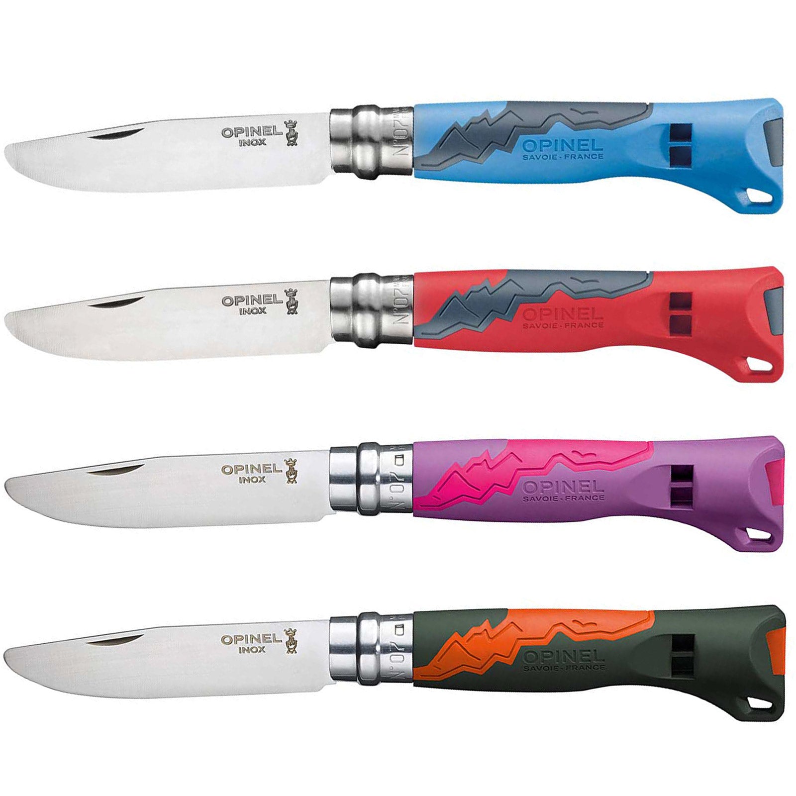 Couteau de poche enfant OPINEL couteau pliant de plein air à découper sifflet de signalisation rond bois