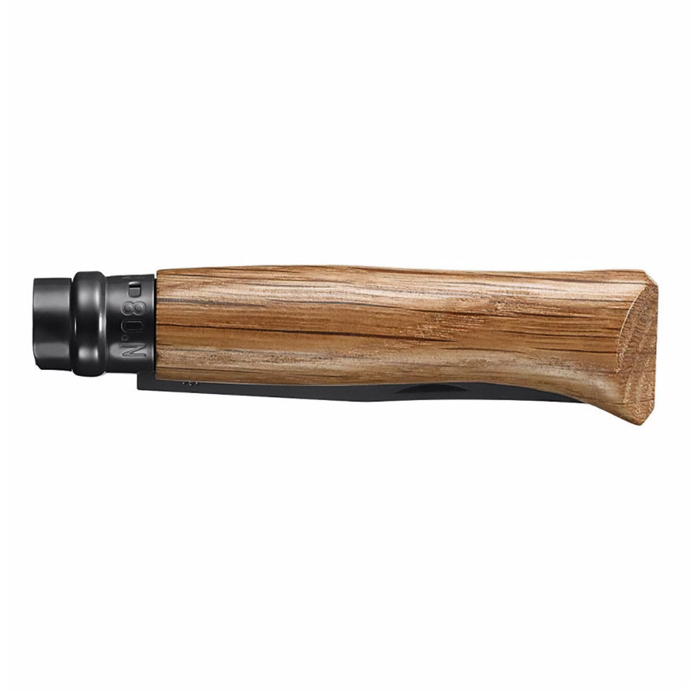 OPINEL Klappmesser No 8 Black Oak Taschenmesser Eichenholz Schwarze Klinge