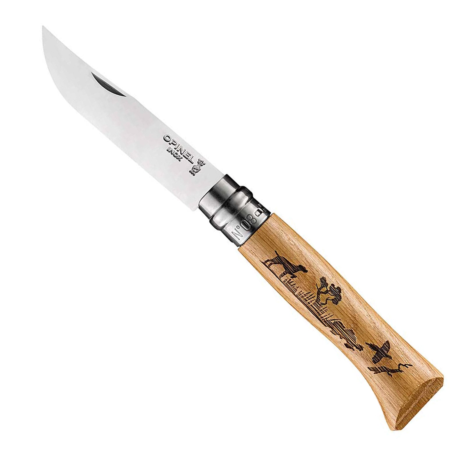 Couteau de poche OPINEL Animalia 08 motif animalier couteau pliant camping acier inoxydable bois
