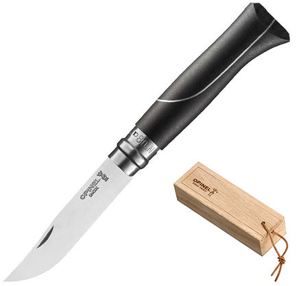 OPINEL Klappmesser No 8 Ellipse Camping Taschenmesser Ebenholz Stahl