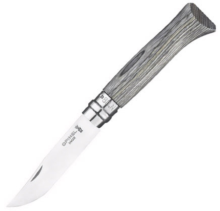 OPINEL Klappmesser No 8 Camping Messer Taschenmesser Birke Holz Inox Stahl