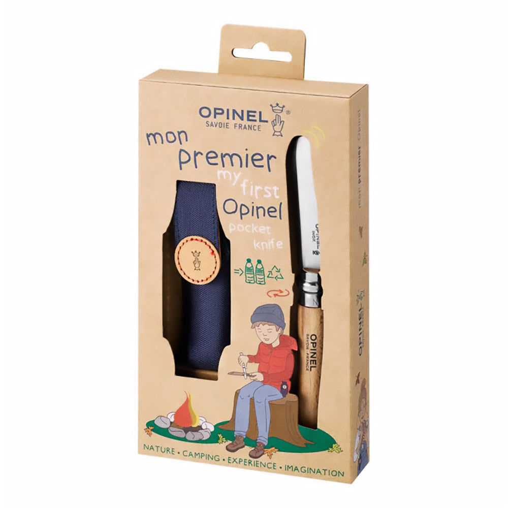 Couteau OPINEL pour enfants, couteau à sculpter, couteau de poche pour enfants, couteau de camping, manche rond en bois