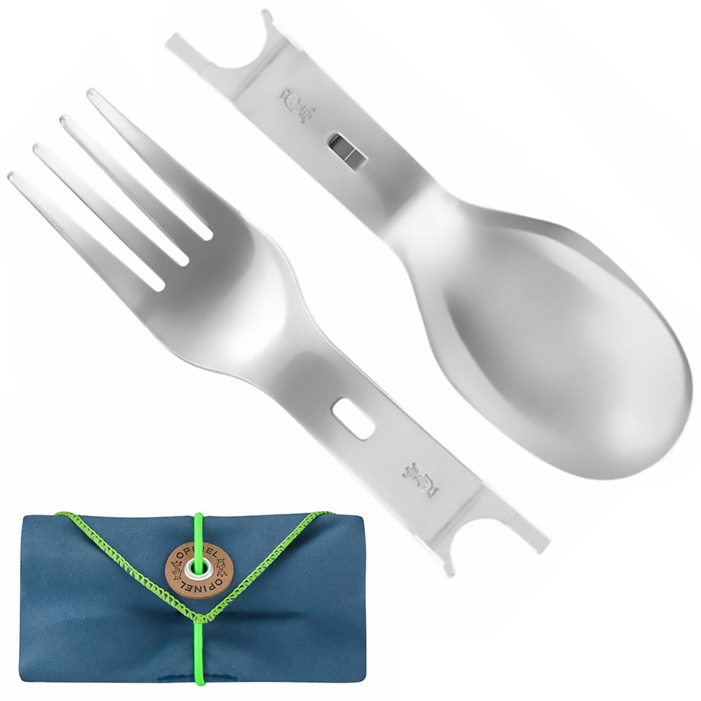 OPINEL Picnic Plus Set Für Messer No8 Trekking Camping Besteck Gabel Löffel 3tlg