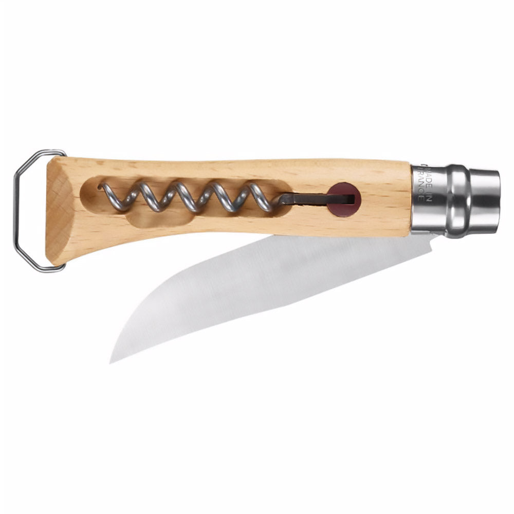 Couteau de poche OPINEL n° 10 avec tire-bouchon, ouvre-bouteilles de vin, couteau pliant en bois