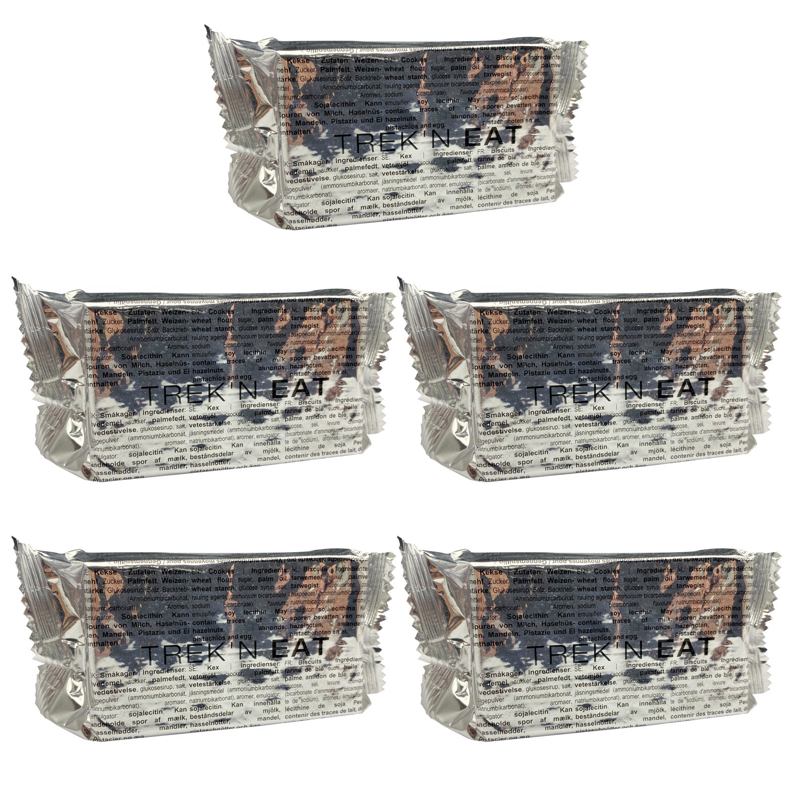 TREK'N EAT 5 x Trekking Hard Biscuits Food Outdoor Food Tank Ration MRE Biscuit