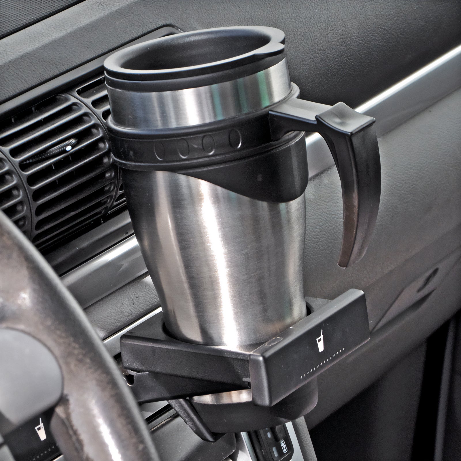 HI Thermobecher Groß Trinkbecher Camping Isolierbecher Auto Becher Henkel Griff