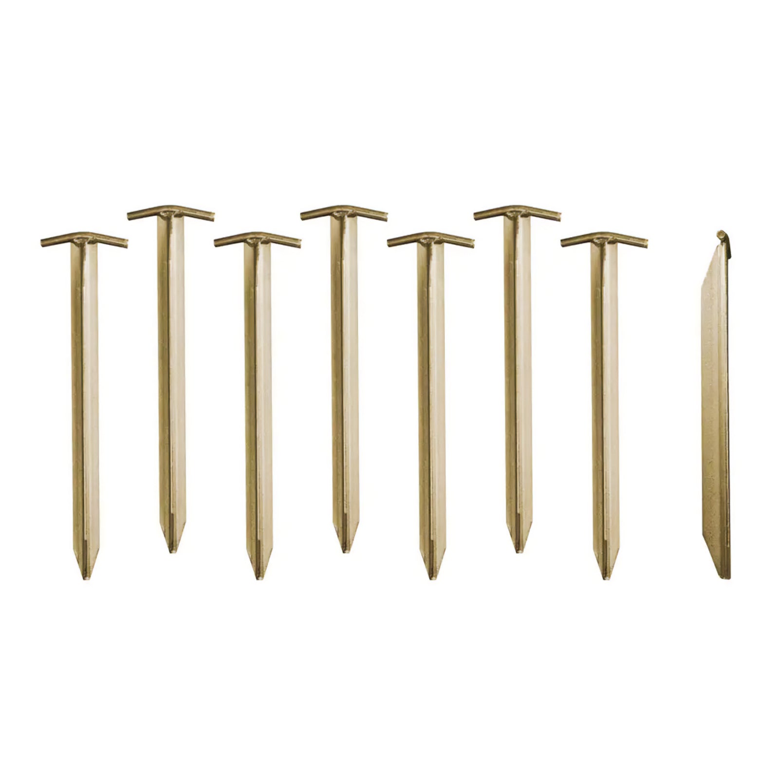 GROENBERG tent pegs 8 x T-peg camping hook pegs outdoor ground anchor steel