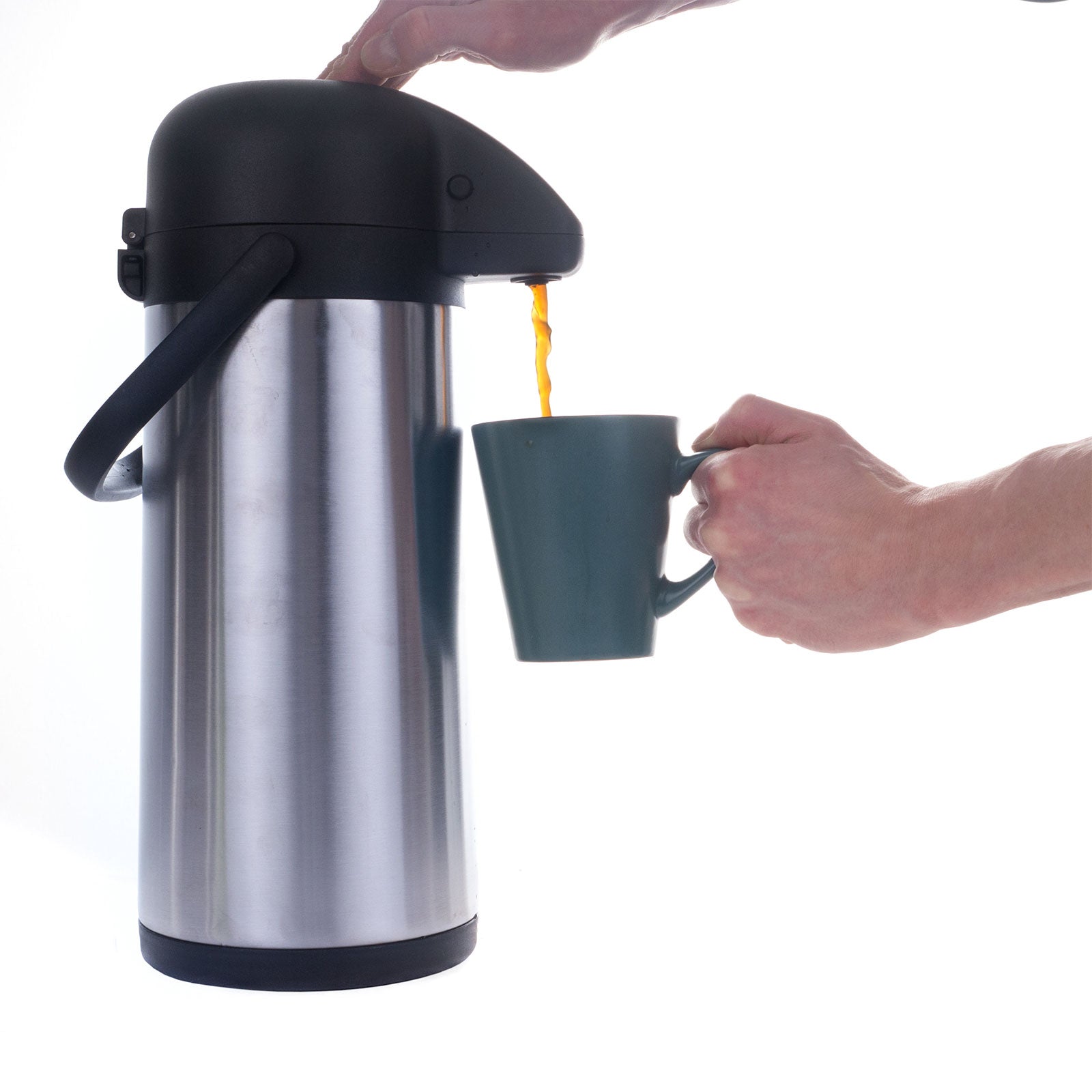 Pichet à pompe Airpot 1,9/2,2/3 L - Pichet isotherme, cafetière en acier inoxydable