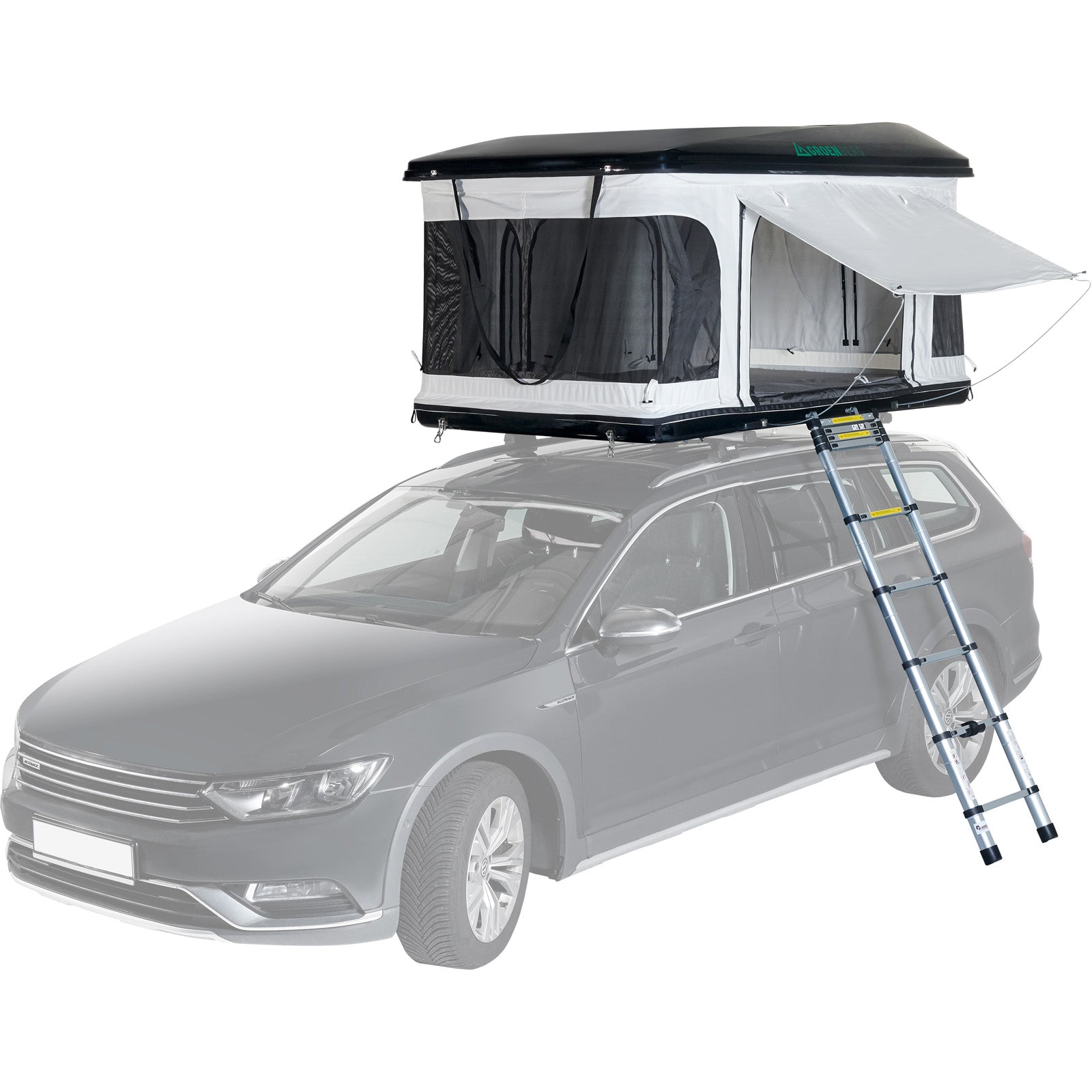 GROENBERG Auto Dachzelt Panorama Small 2 Personen Hartschale ABS Zelt Automatik