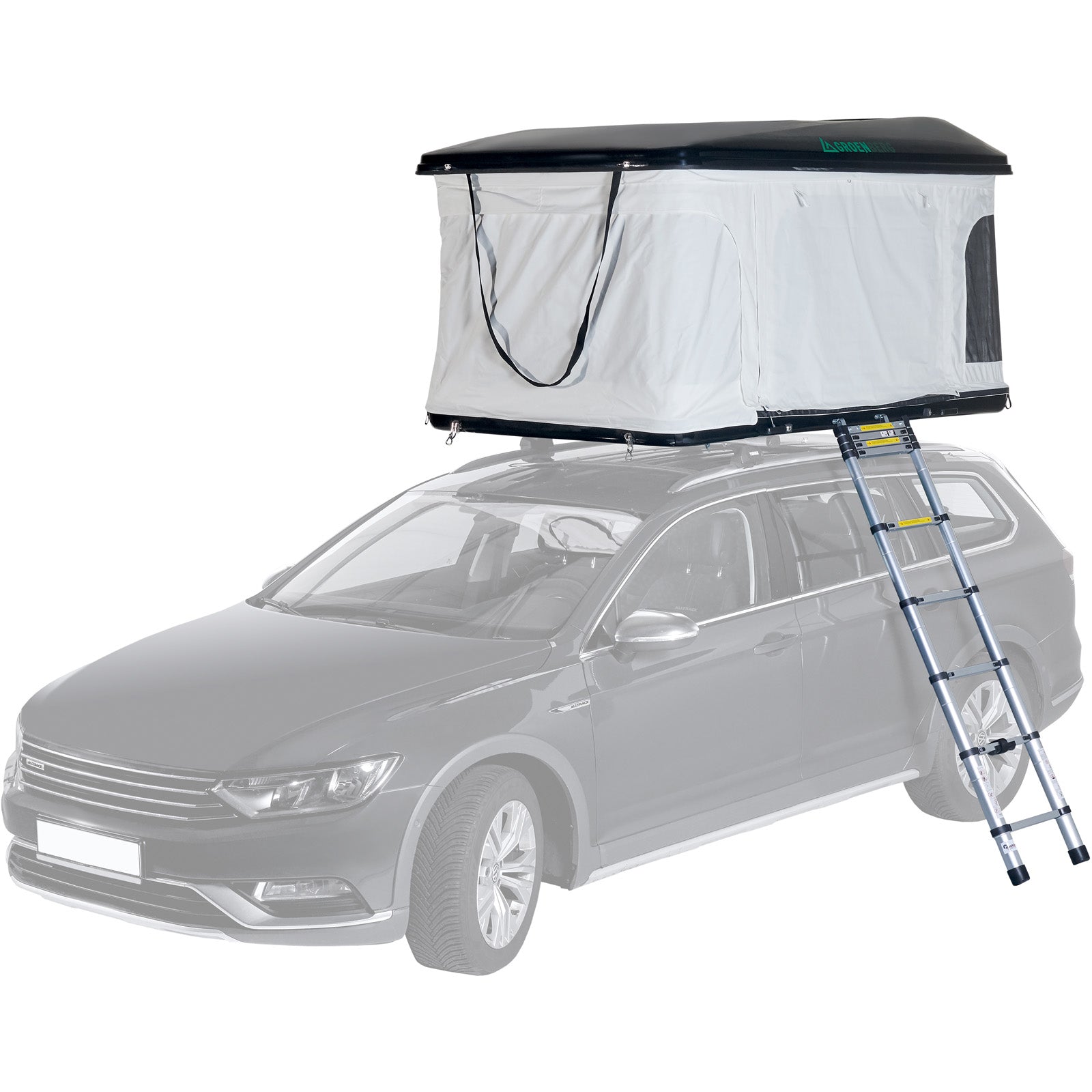 GROENBERG Auto Dachzelt Panorama Small 2 Personen Hartschale ABS Zelt Automatik