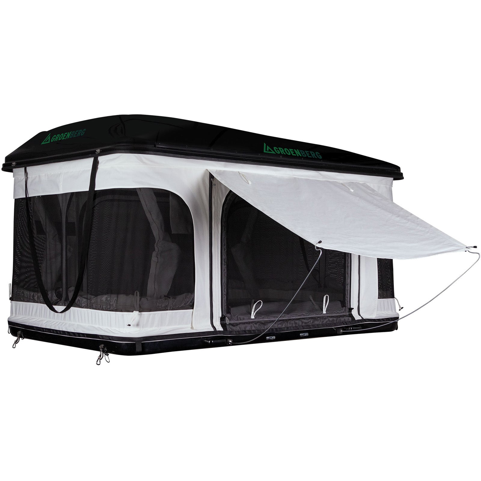 GROENBERG Auto Dachzelt Panorama Small 2 Personen Hartschale ABS Zelt Automatik