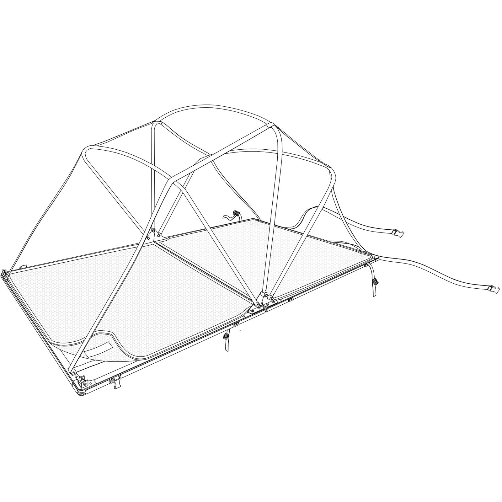 GROENBERG Dachzelt Halvor 2-3 Personen Auto Zelt Autodachzelt Soft Top Softcover