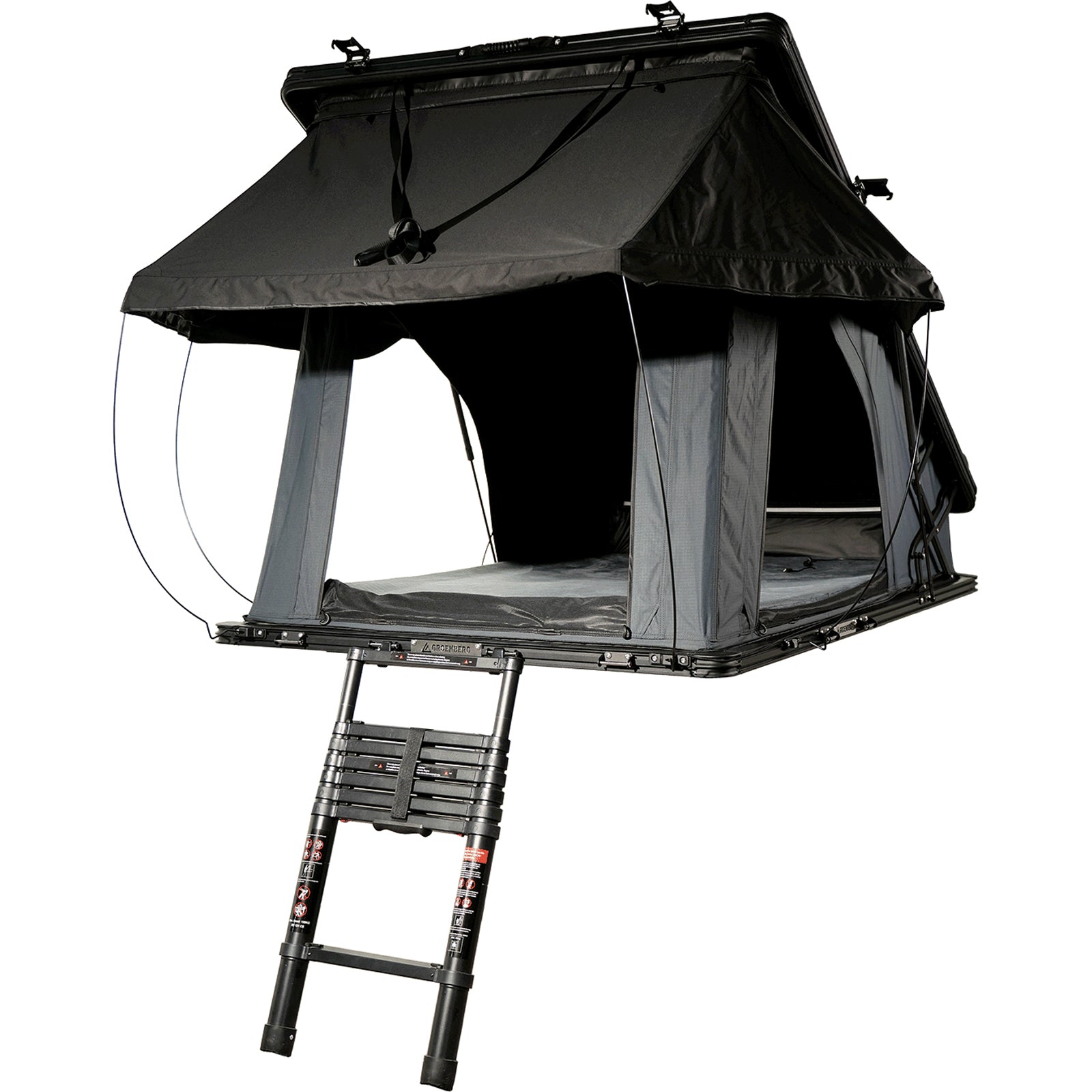 Tente de toit GROENBERG Tjelvar pour 2 personnes, coque rigide en aluminium, tente automatique