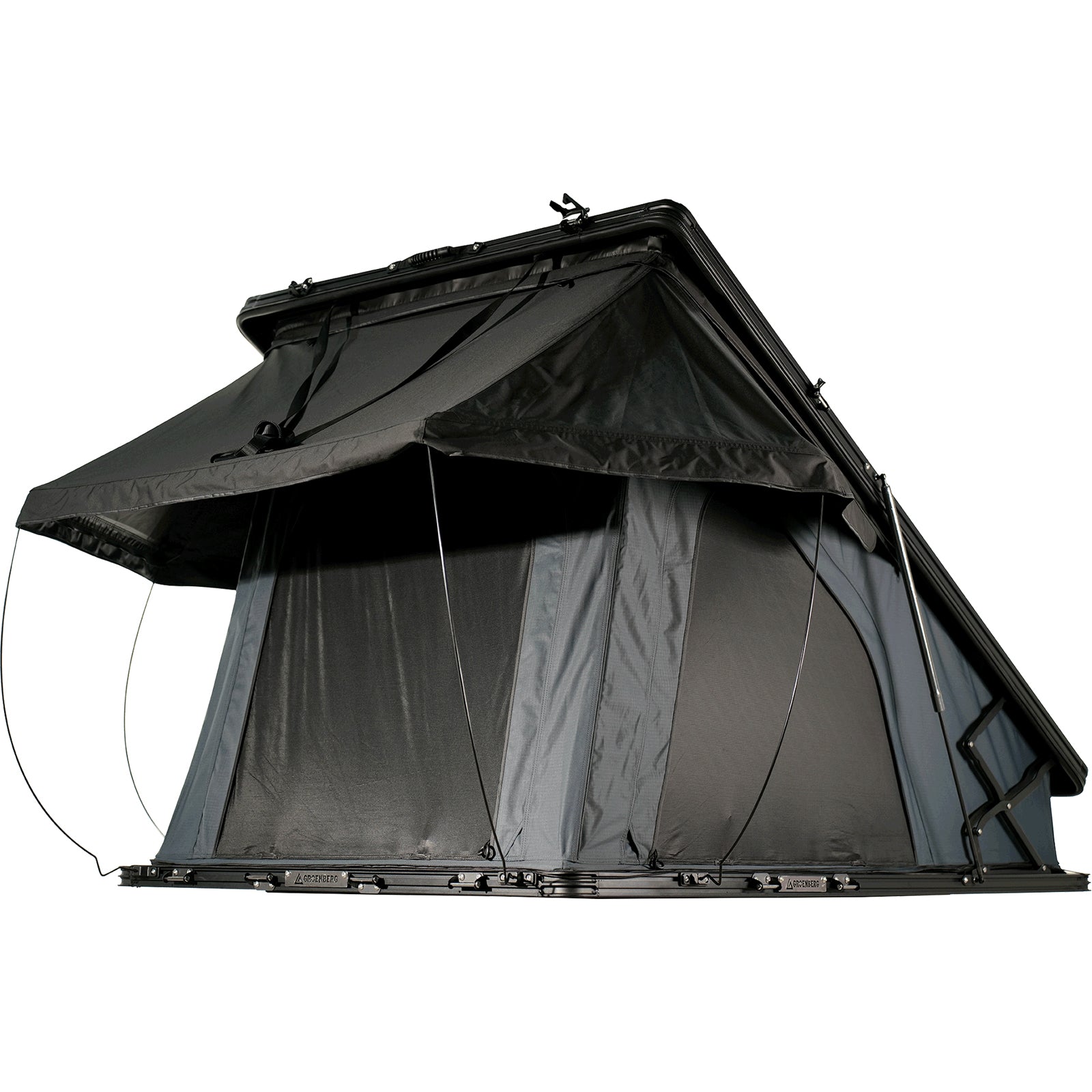 Tente de toit GROENBERG Tjelvar pour 2 personnes, coque rigide en aluminium, tente automatique
