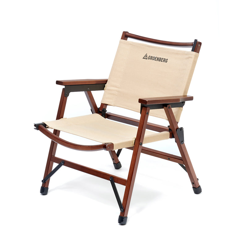 GROENBERG Klappstuhl Sot Small Retro Campingstuhl Faltstuhl Stuhl Faltbar Holz